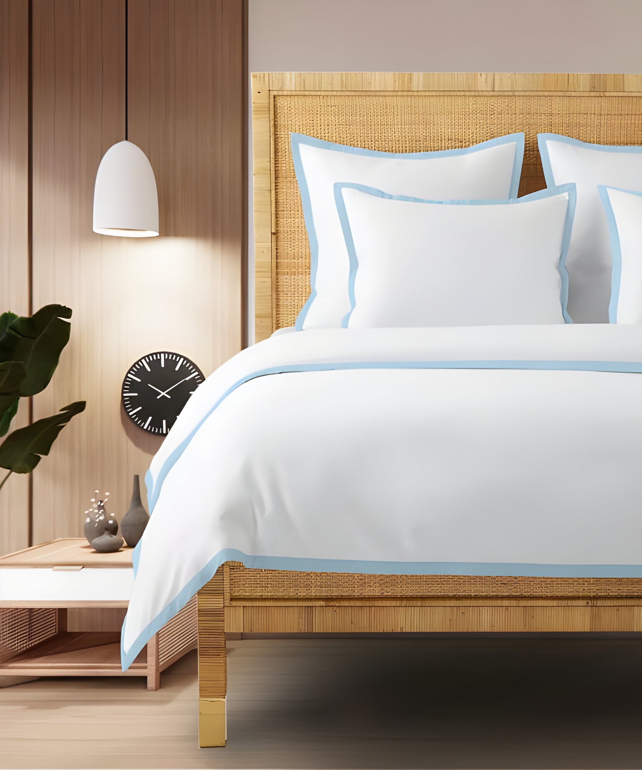 400TC Cotton Sateen Edge Border Frame Duvet Cover set