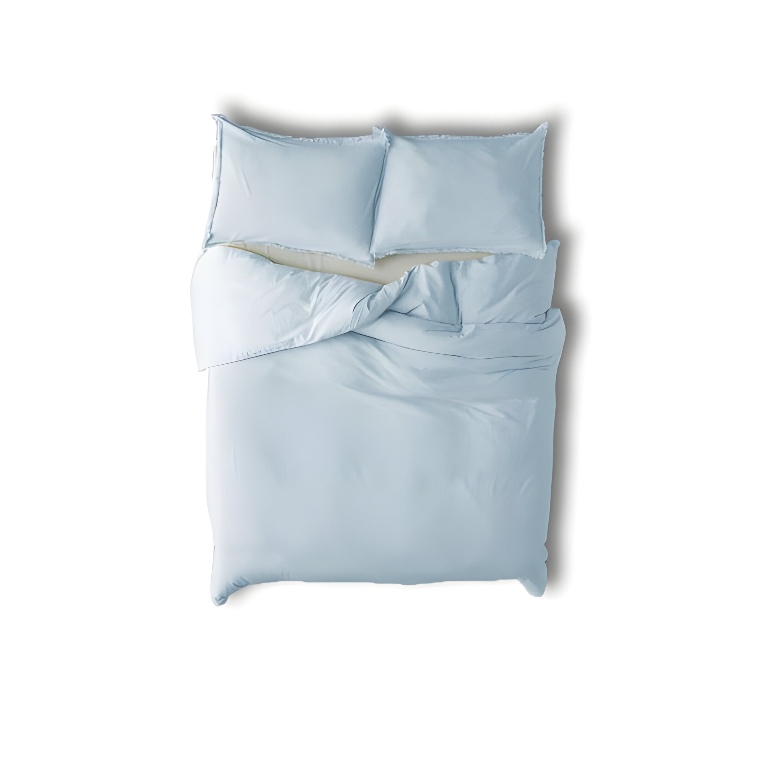 400TC Cotton Sateen Solid Fringe Duvet Cover Set