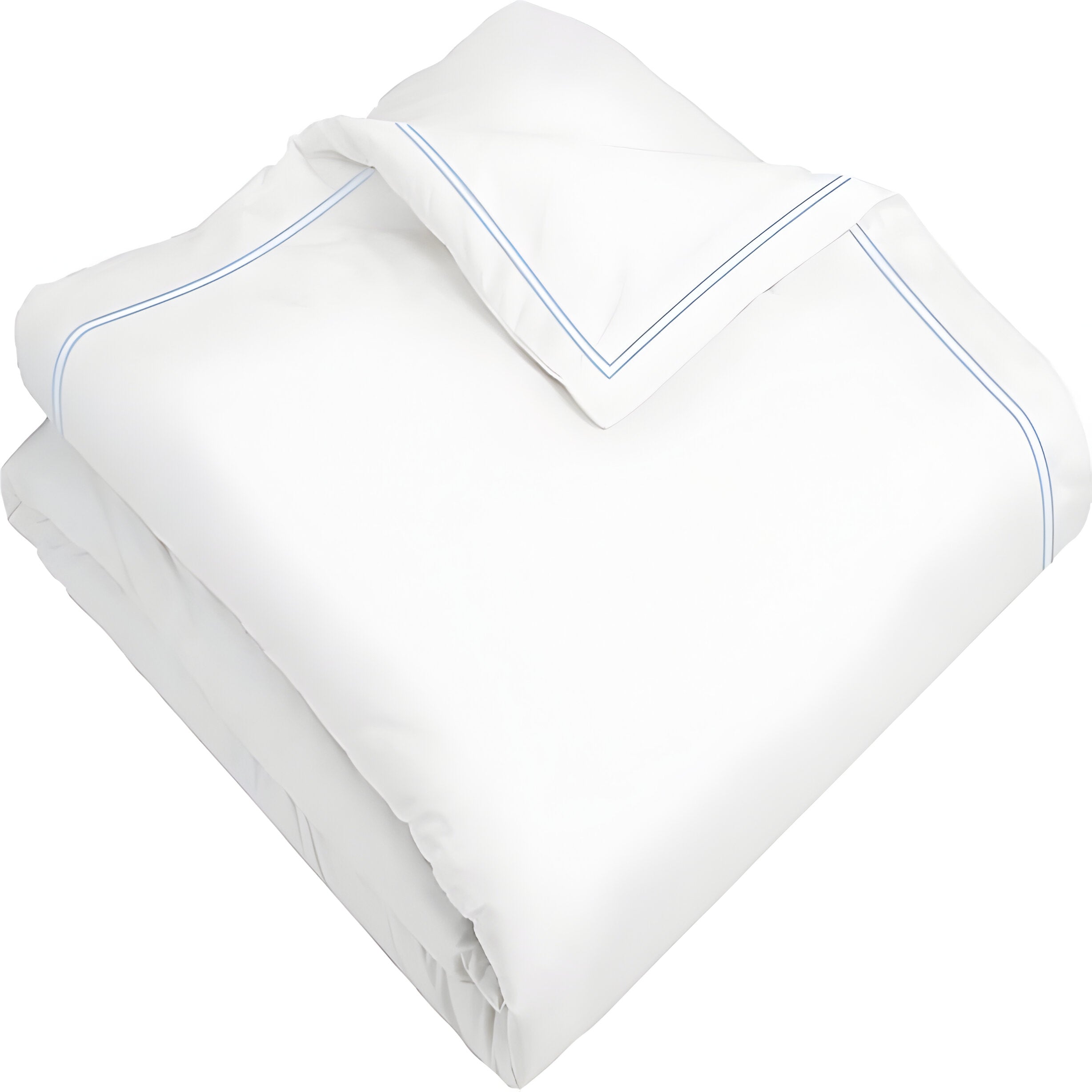 400TC Cotton Double Edge Embroidery Sateen Solid Duvet Cover Set