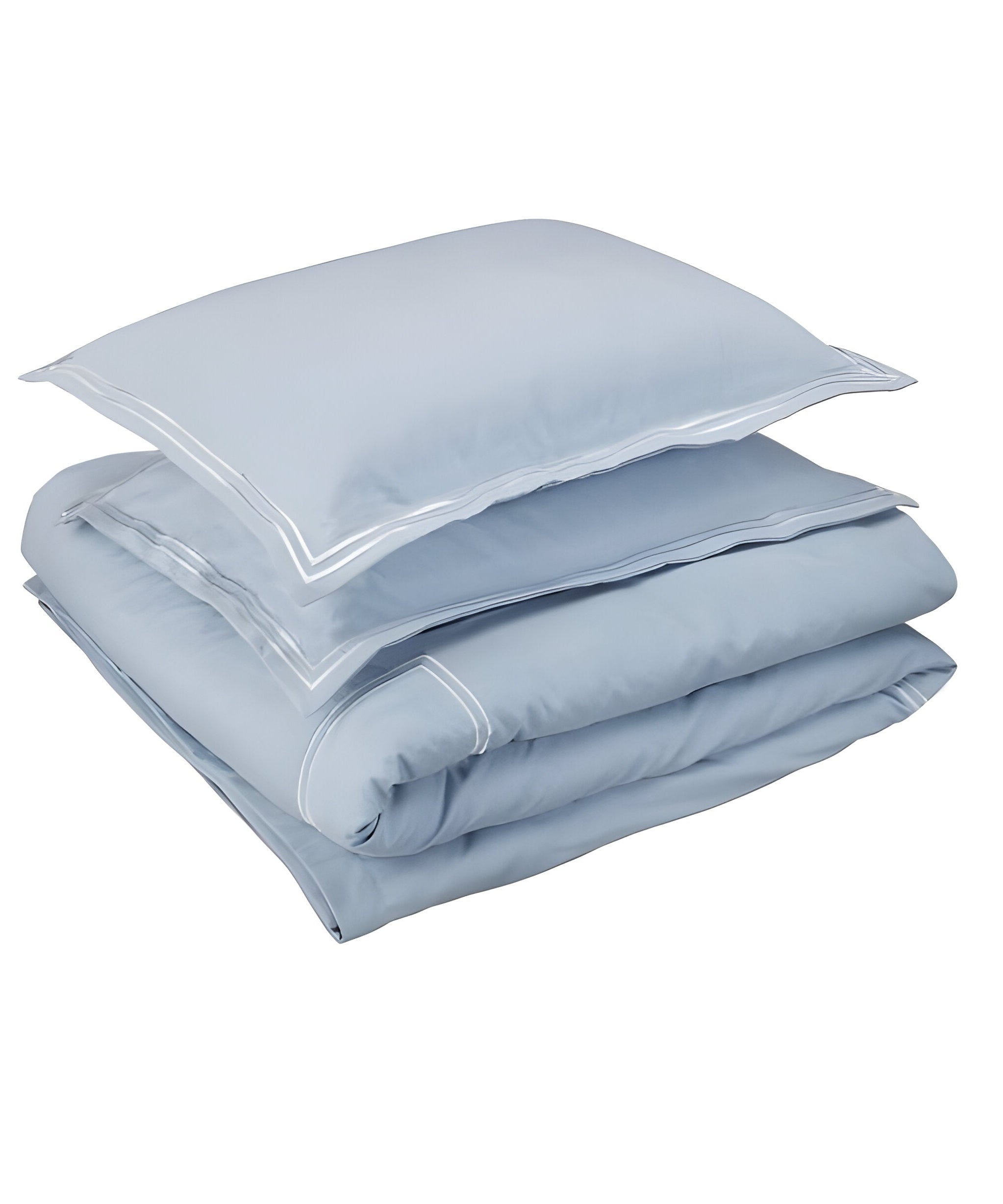 400TC Cotton Luxurious Double Embroidery Sateen Solid Duvet Cover Set