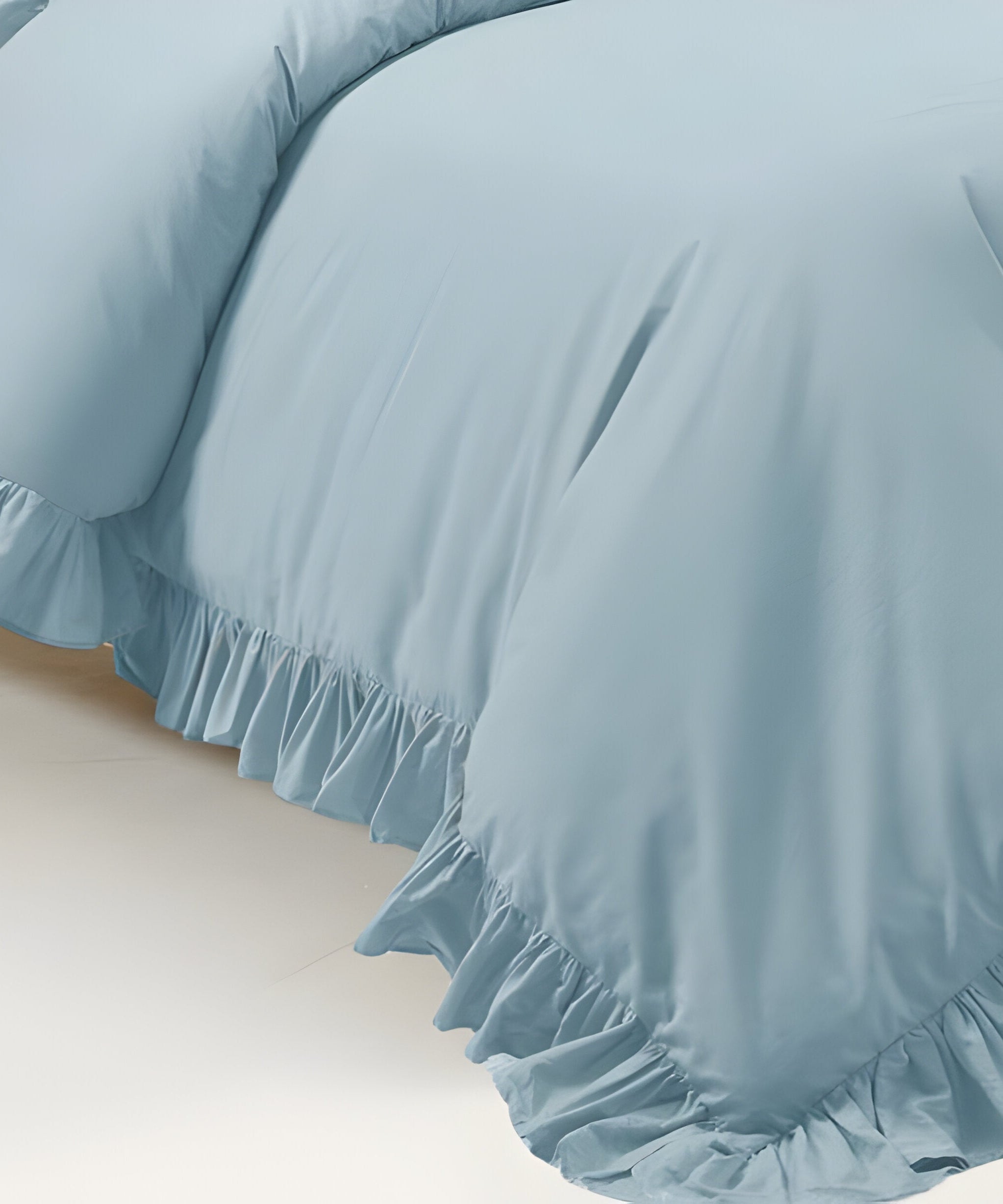 400TC Cotton Sateen Ruffle Duvet Cover Set