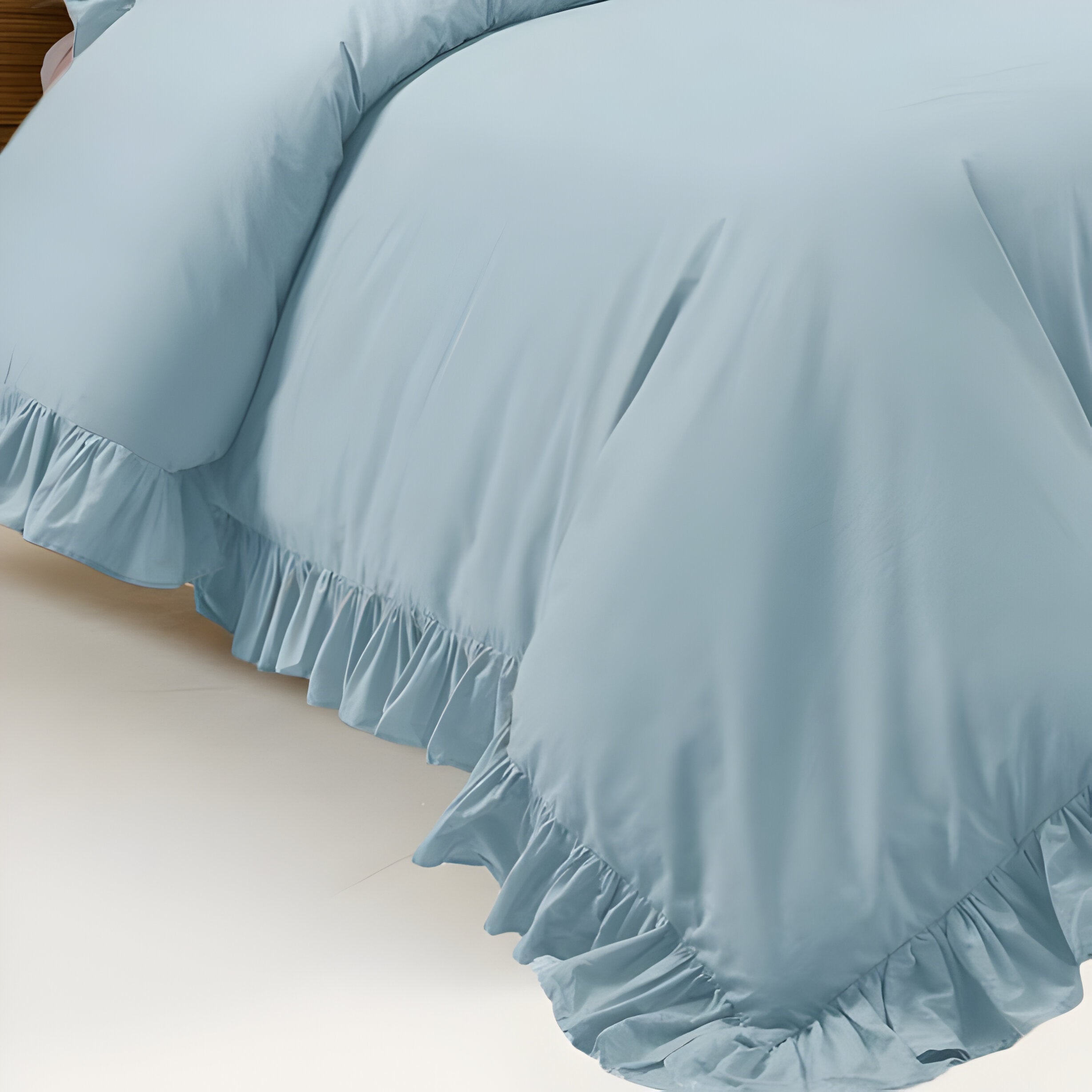 400TC Cotton Sateen Ruffle Duvet Cover Set