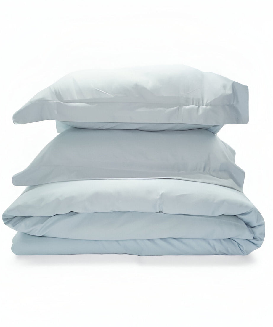 400TC Sateen Solid Cotton Round Duvet Cover Set