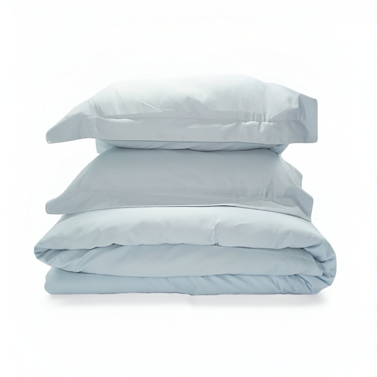 400TC Sateen Solid Cotton Round Duvet Cover Set