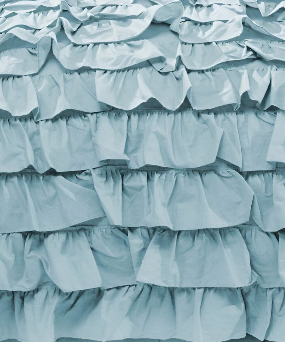 400TC Sateen Solid Cotton Waterfall Ruffle Duvet Cover Set