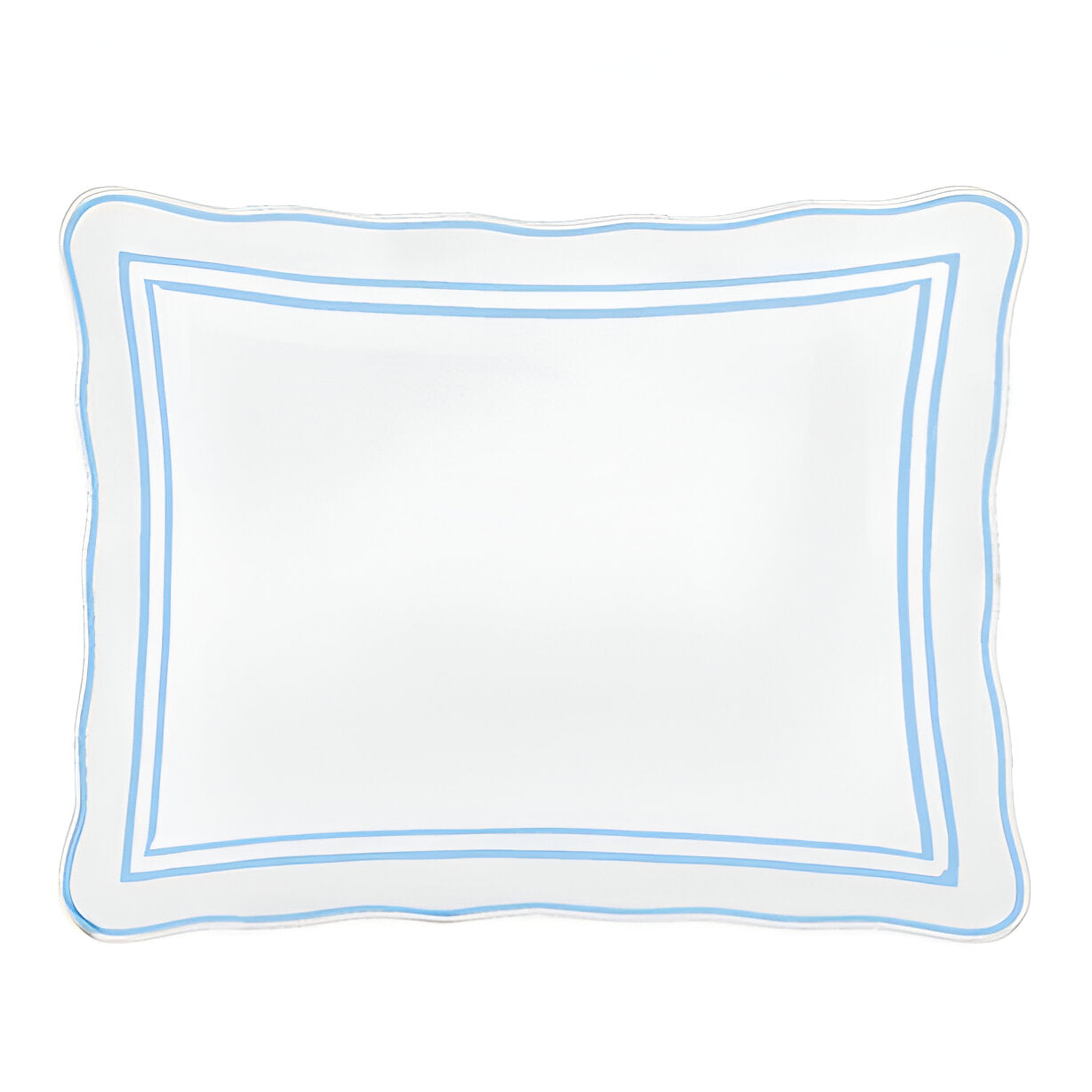 400TC Wavy Embroidery & Border Cotton Sateen Solid Duvet Cover Set