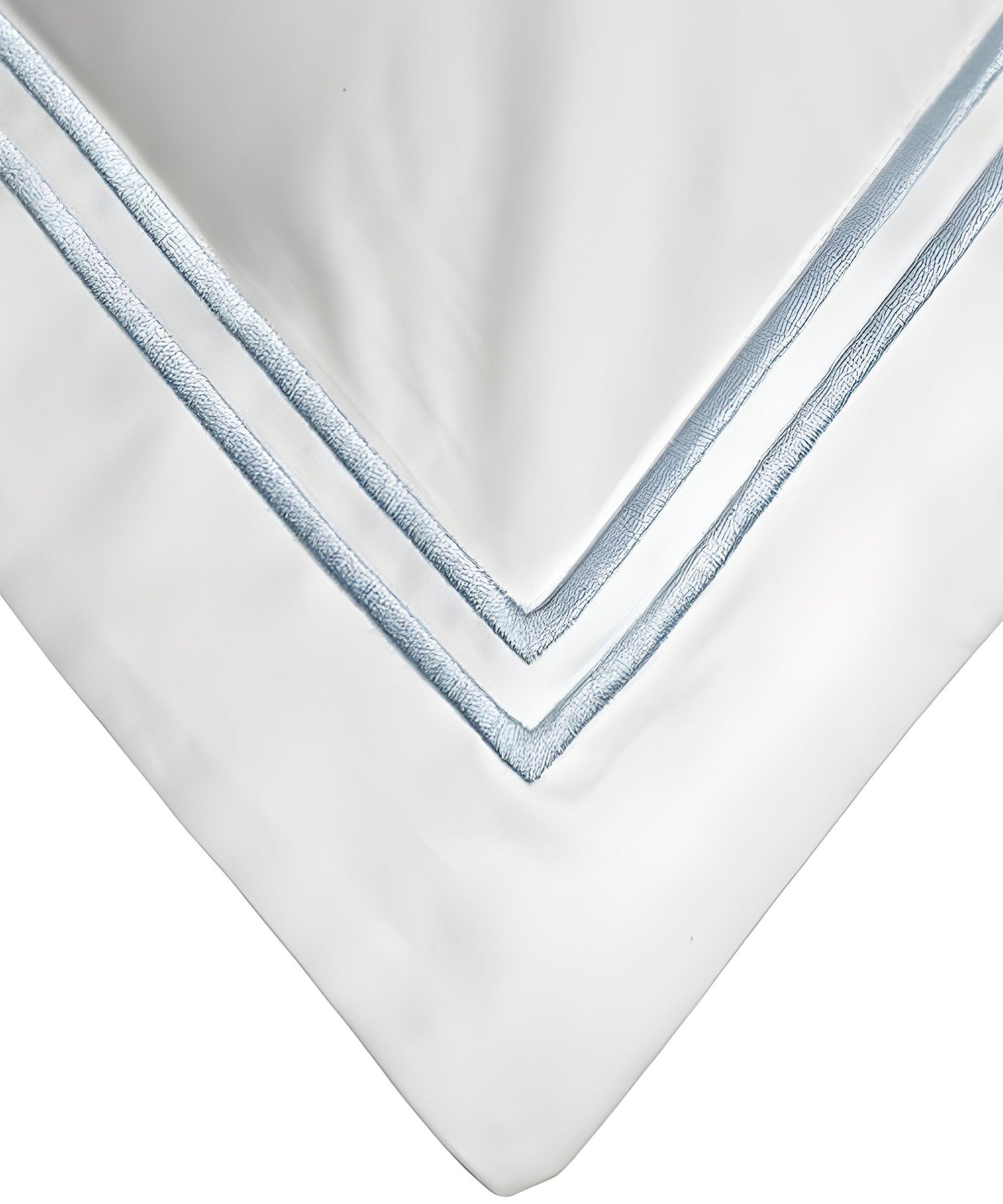 400TC Cotton Double Embroidery Sateen Solid Round Duvet Cover Set