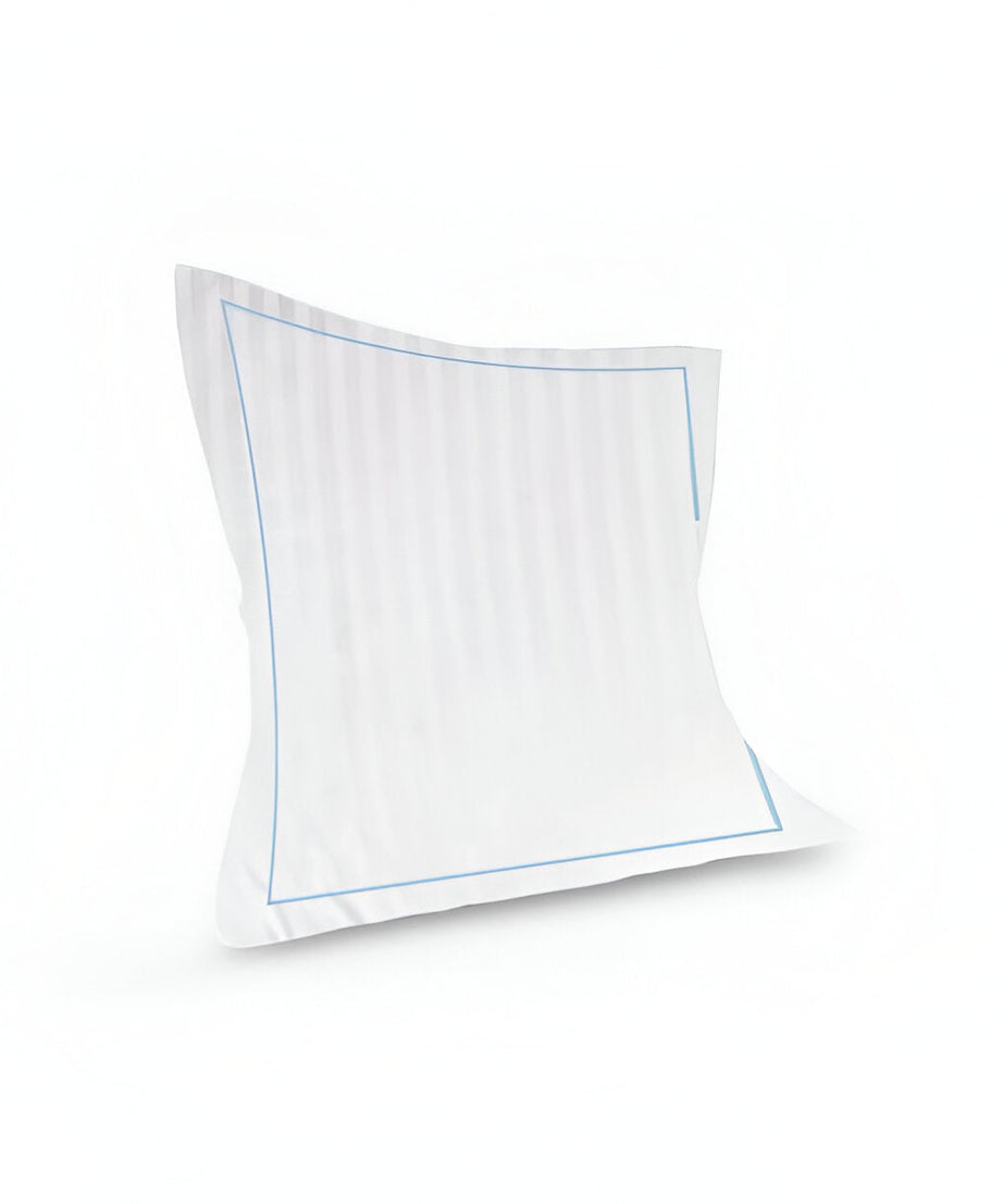 400TC Cotton Single Edge Embroidery Sateen Stripe Duvet Cover Set