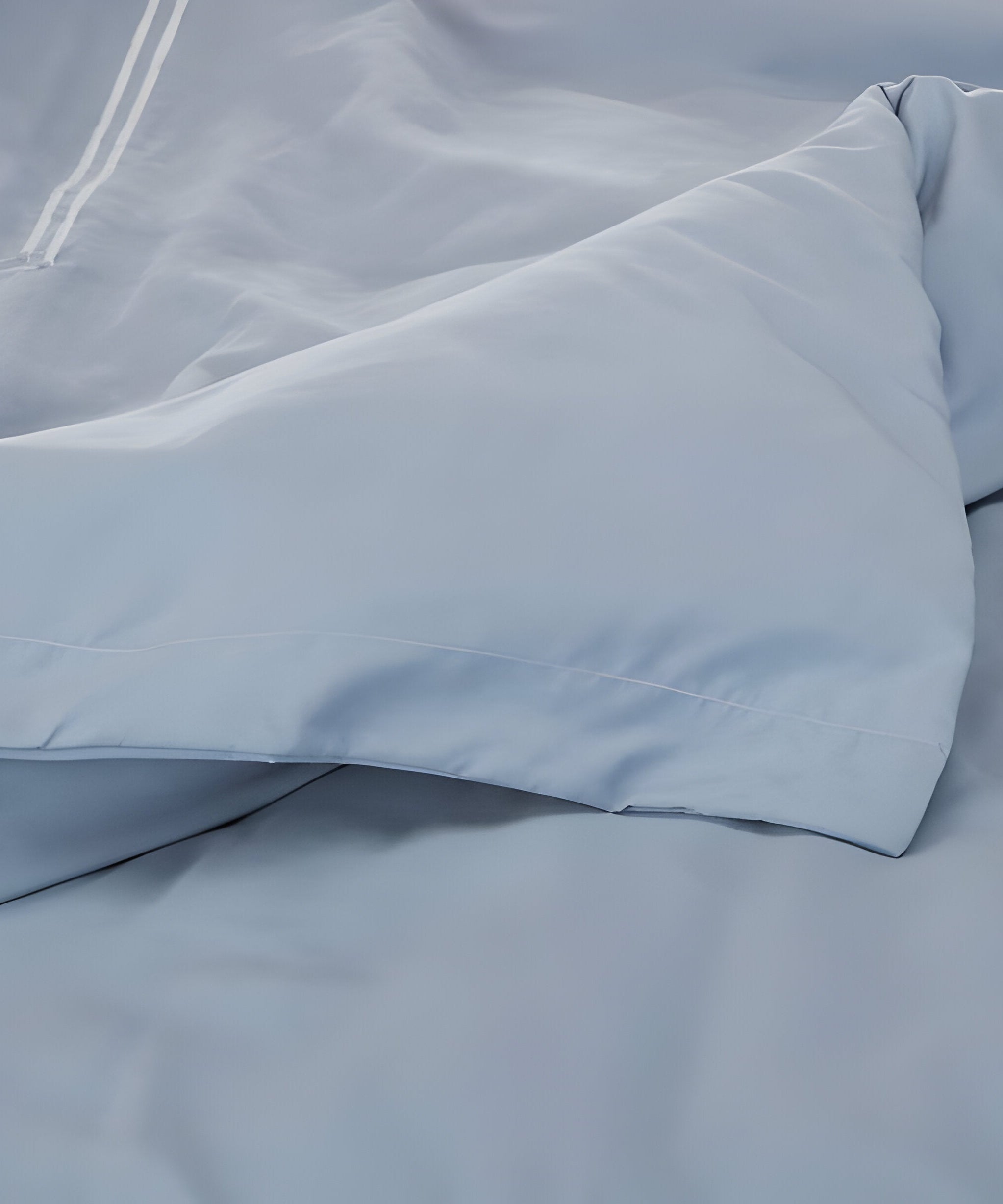 400TC Cotton Luxurious Double Embroidery Sateen Solid Duvet Cover Set