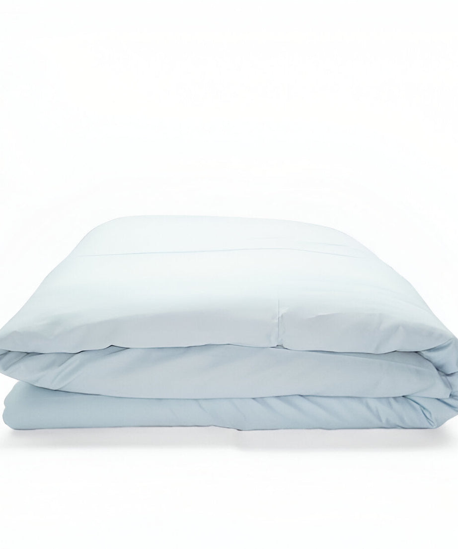 400TC Sateen Solid Cotton Round Duvet Cover Set