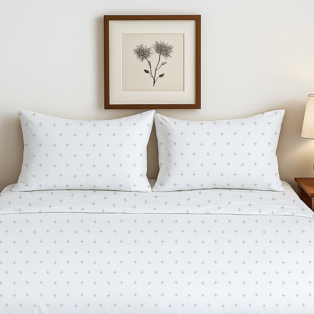 Plus Embroidered Duvet Cover Set