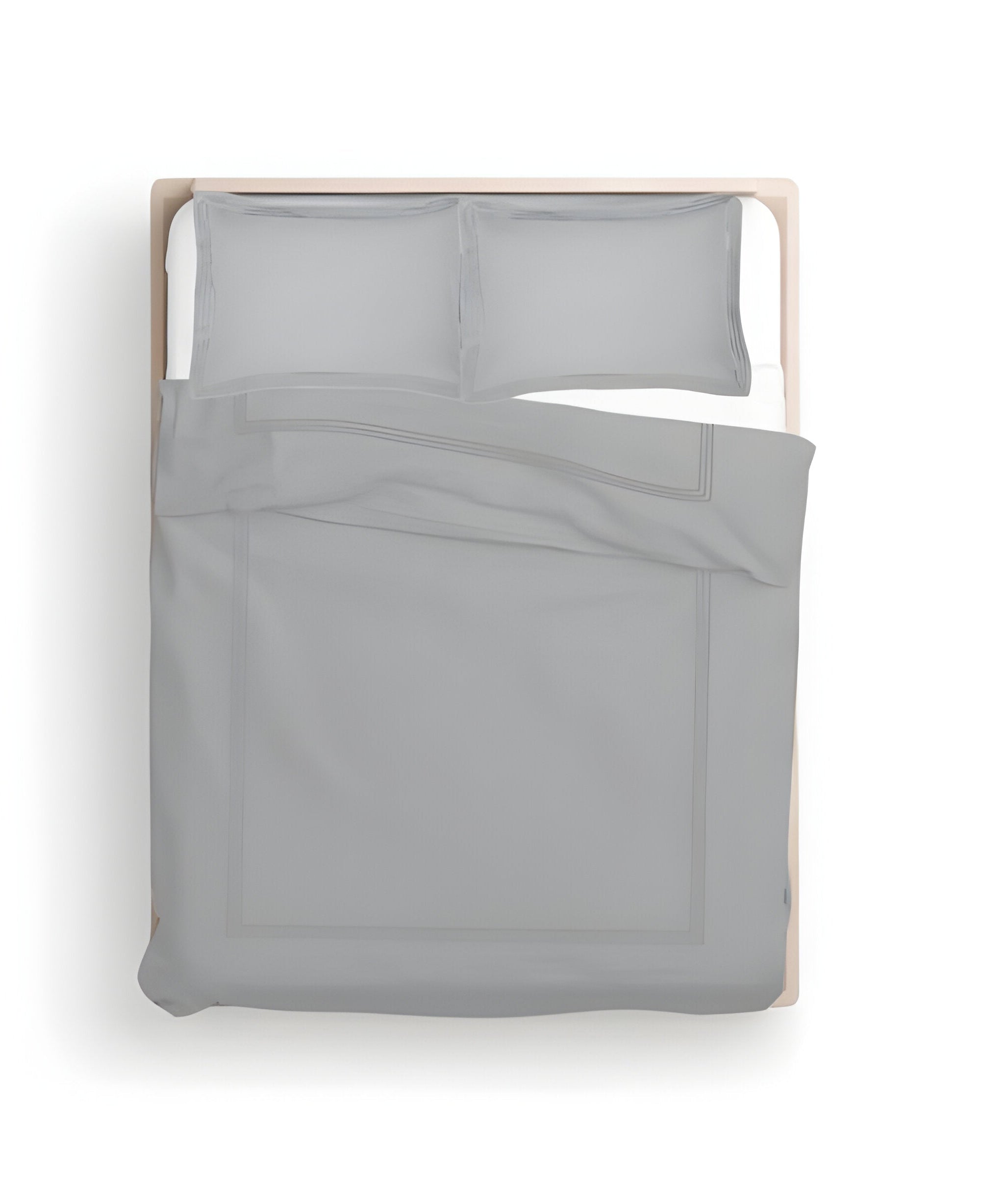 400TC Cotton Luxurious Triple Embroidery Sateen Solid Duvet Cover Set