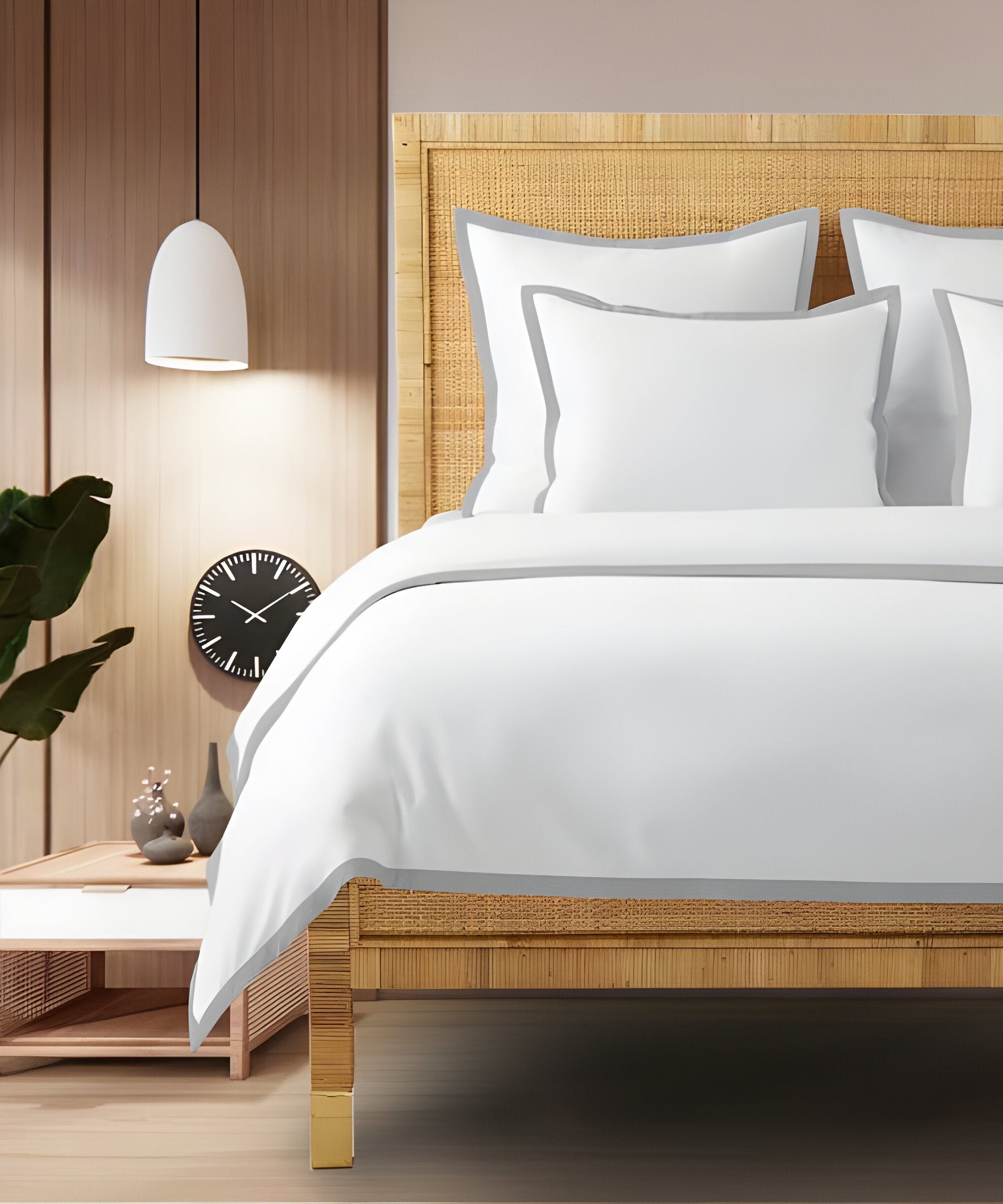 400TC Cotton Sateen Edge Border Frame Duvet Cover set