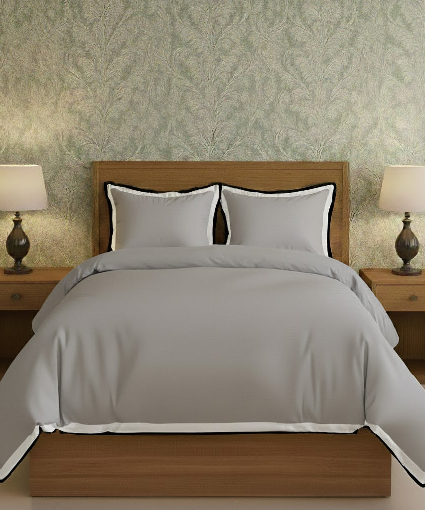 Black & White Border Frame Duvet Cover Set
