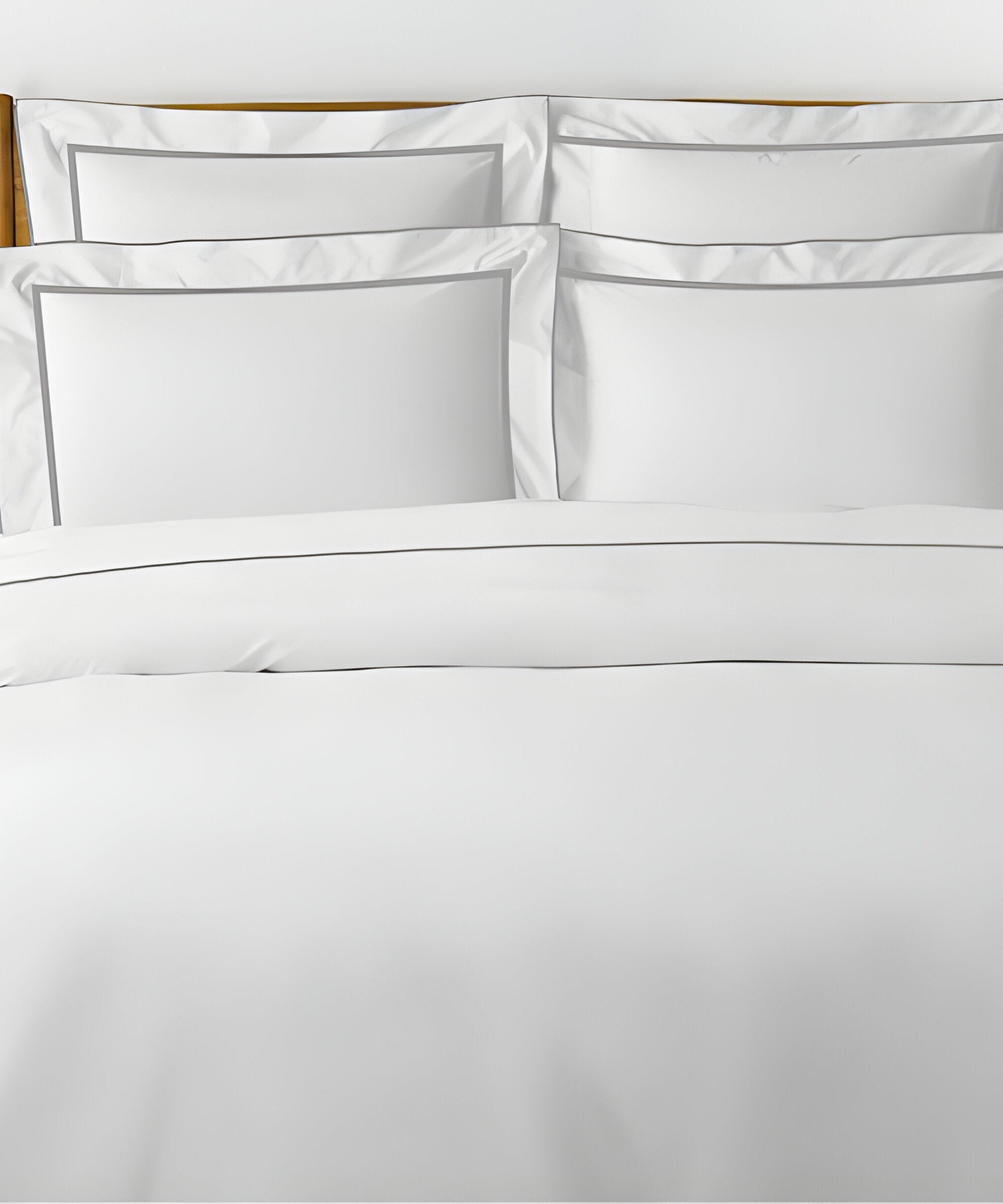400TC Embroidery & Border Cotton Sateen Solid Duvet Cover Set
