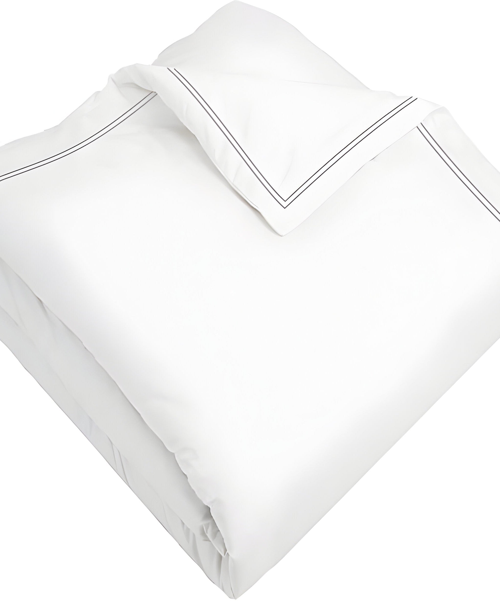400TC Cotton Double Edge Embroidery Sateen Solid Duvet Cover Set