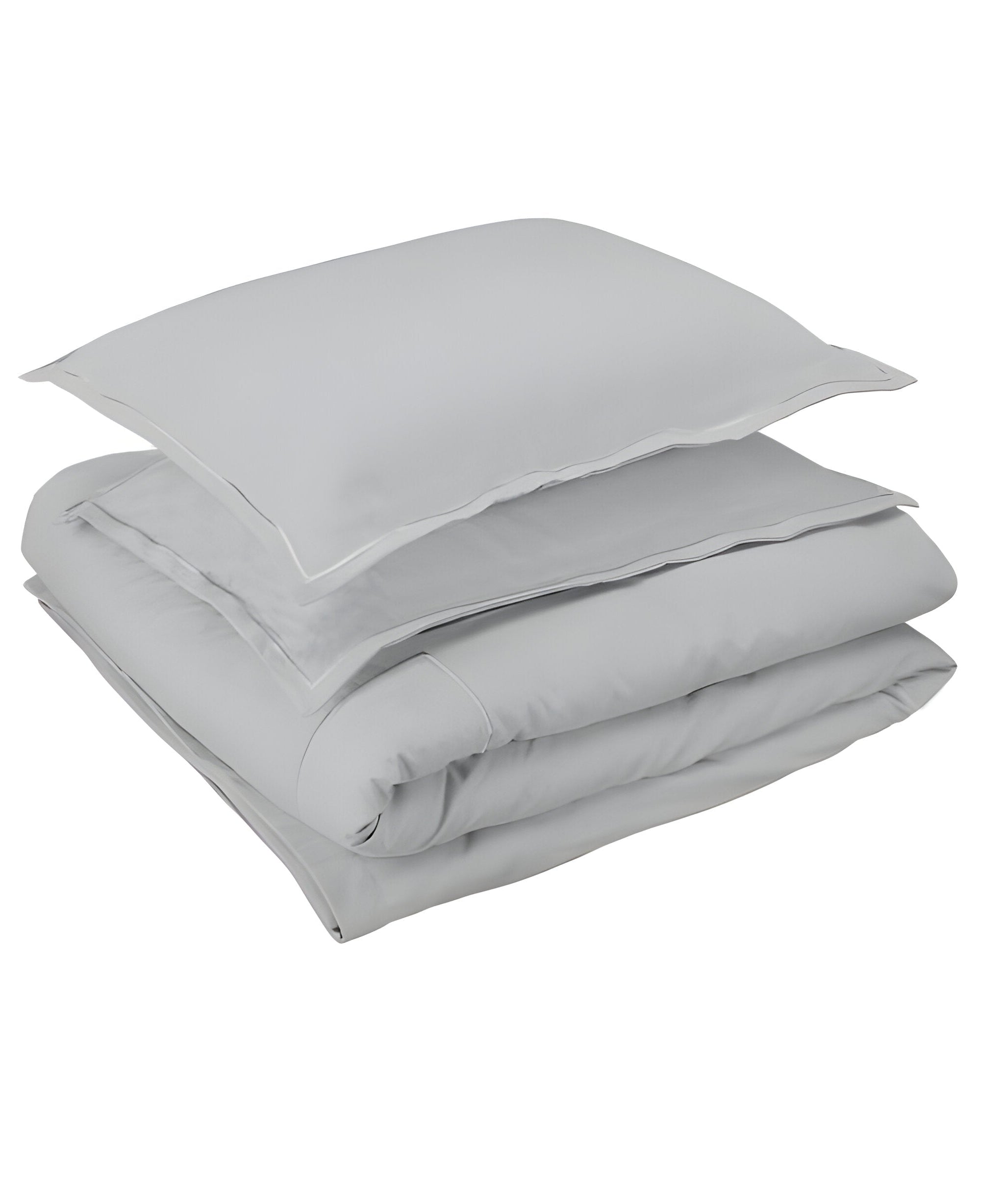 400TC Cotton Luxurious Single Embroidery Sateen Solid Duvet Cover Set