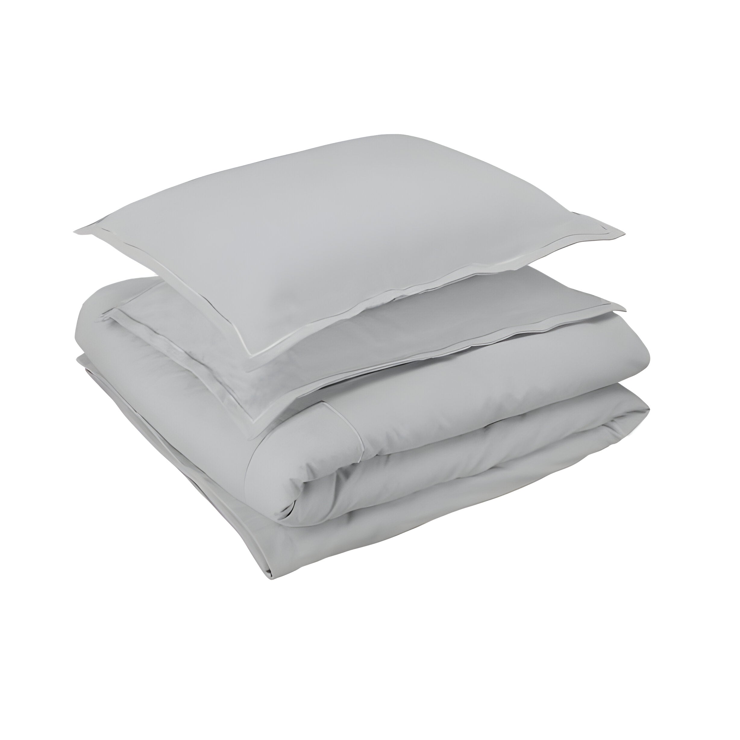 400TC Cotton Luxurious Single Embroidery Sateen Solid Duvet Cover Set