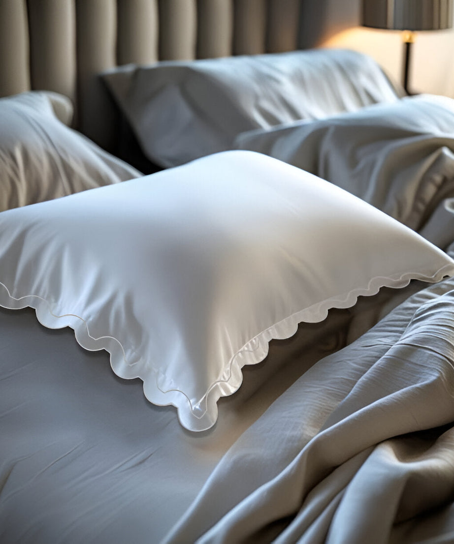 400TC Reverse U Shape Embroidery Cotton Duvet Cover Set