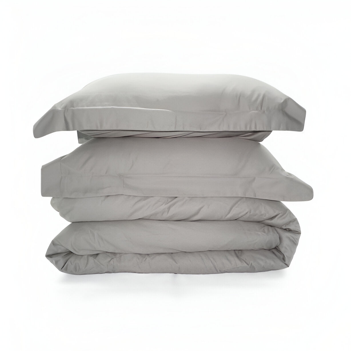 400TC Sateen Solid Cotton Round Duvet Cover Set