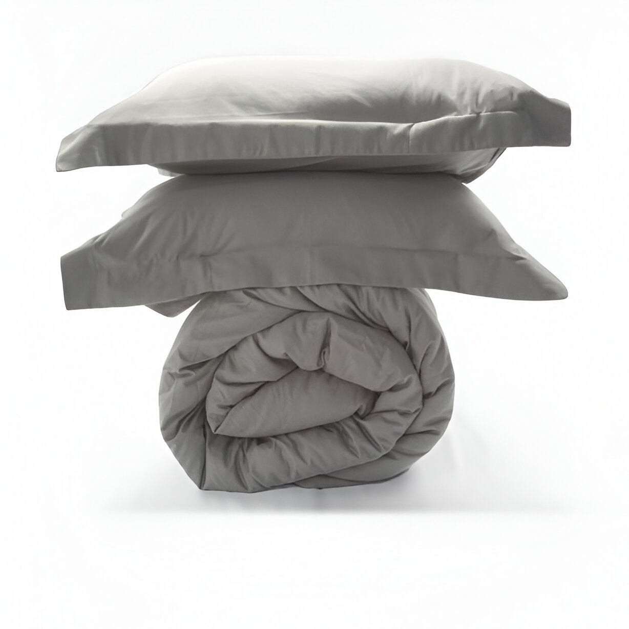 400TC Sateen Solid Cotton Round Duvet Cover Set
