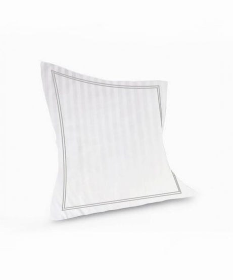 400TC Cotton Double Edge Embroidery Sateen Stripe Duvet Cover Set