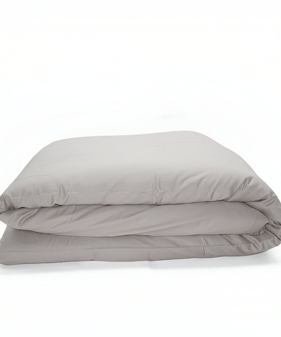 400TC Sateen Solid Cotton Round Duvet Cover Set