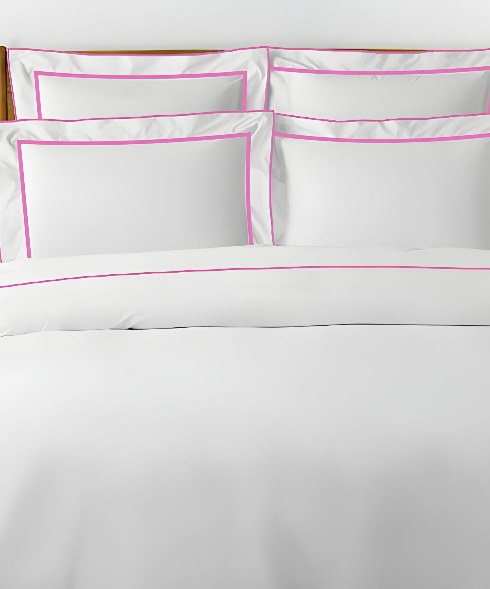 400TC Embroidery & Border Cotton Sateen Solid Duvet Cover Set