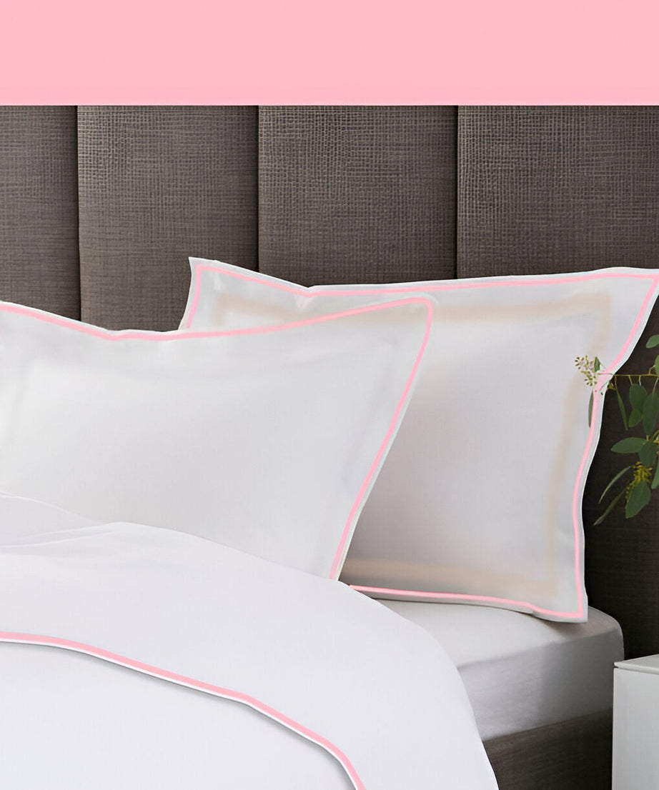400TC Embroidery Cotton Sateen Solid Duvet Cover Set