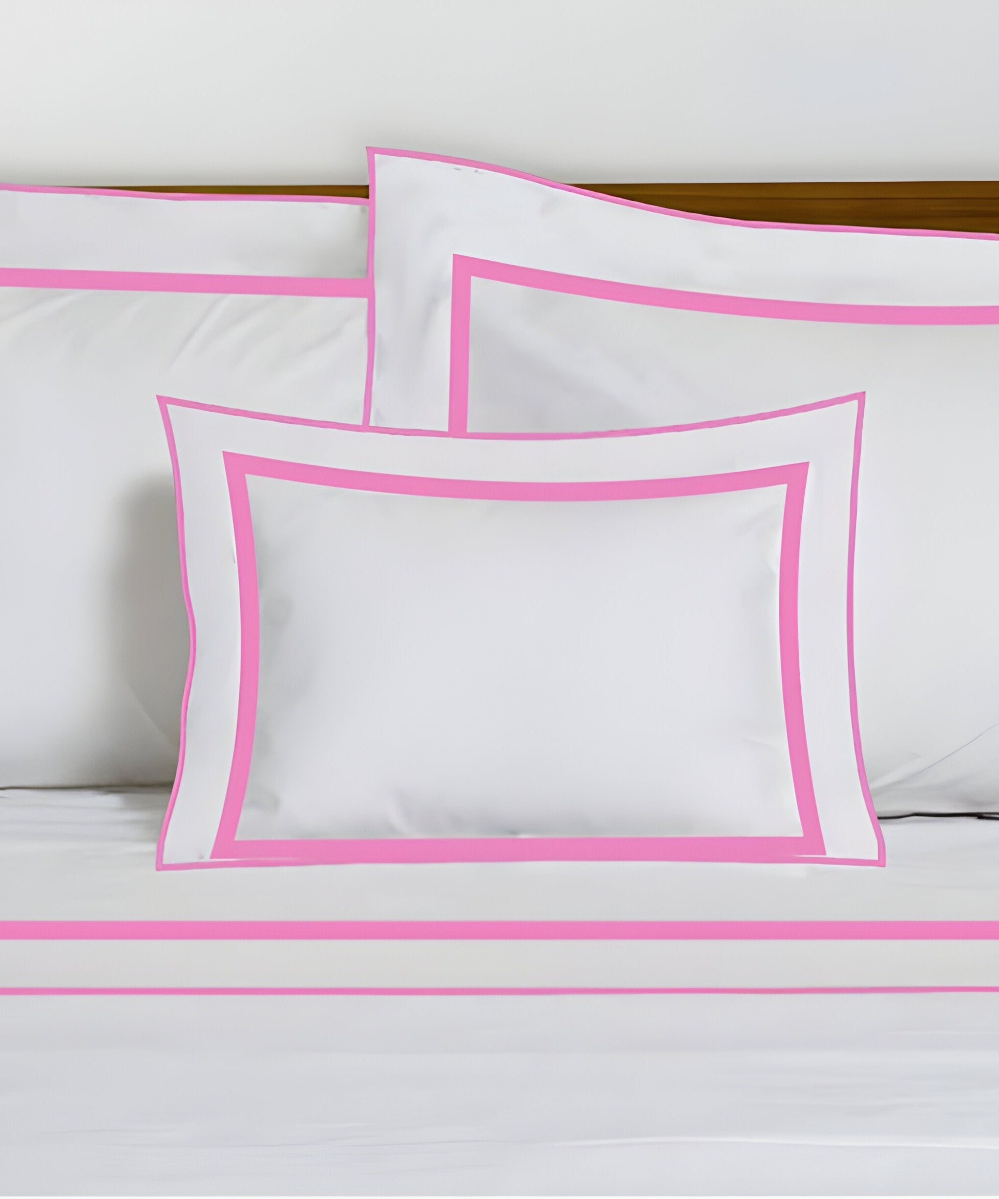 400TC Embroidery & Border Cotton Sateen Solid Duvet Cover Set