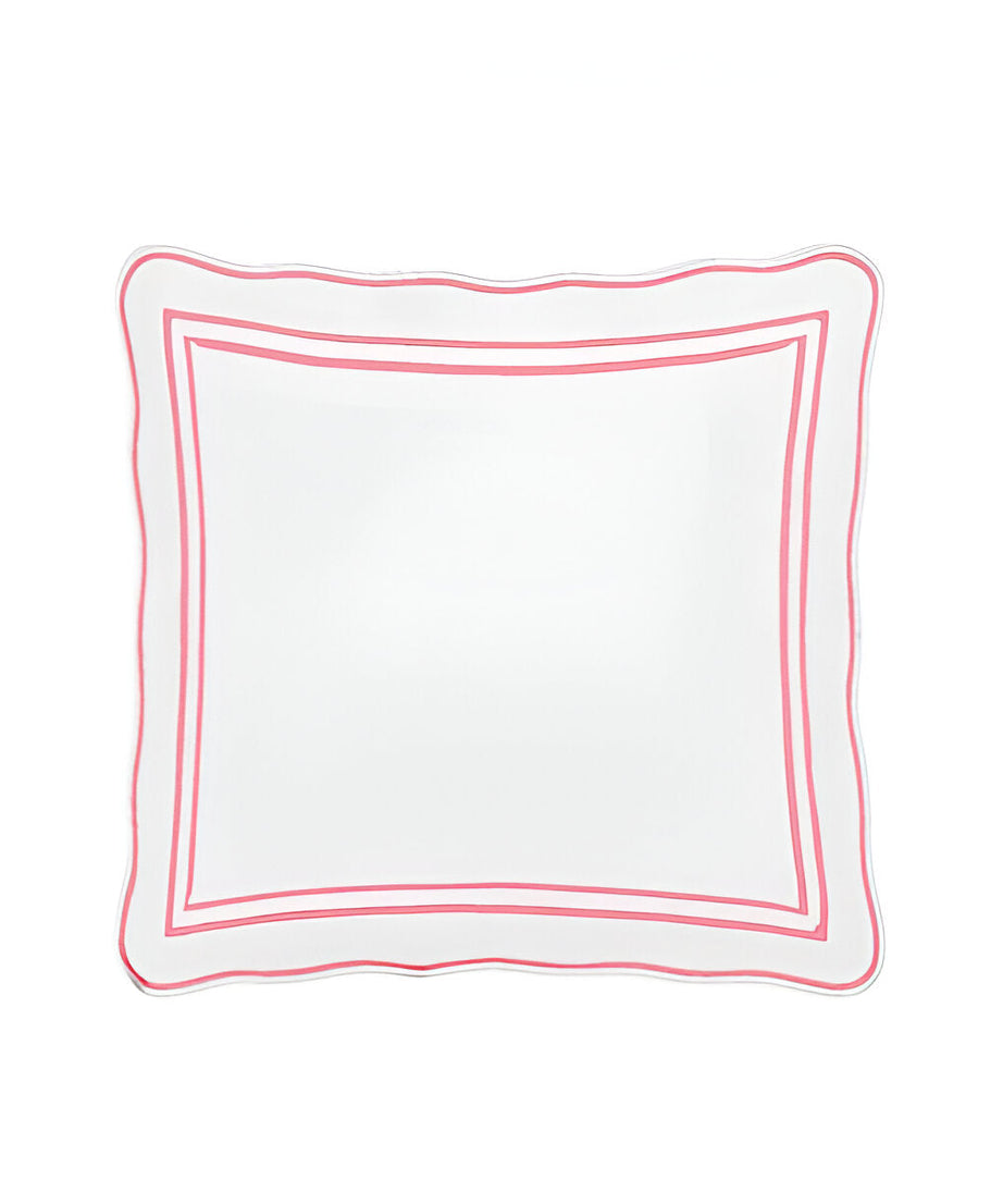 400TC Wavy Embroidery & Border Cotton Sateen Solid Duvet Cover Set