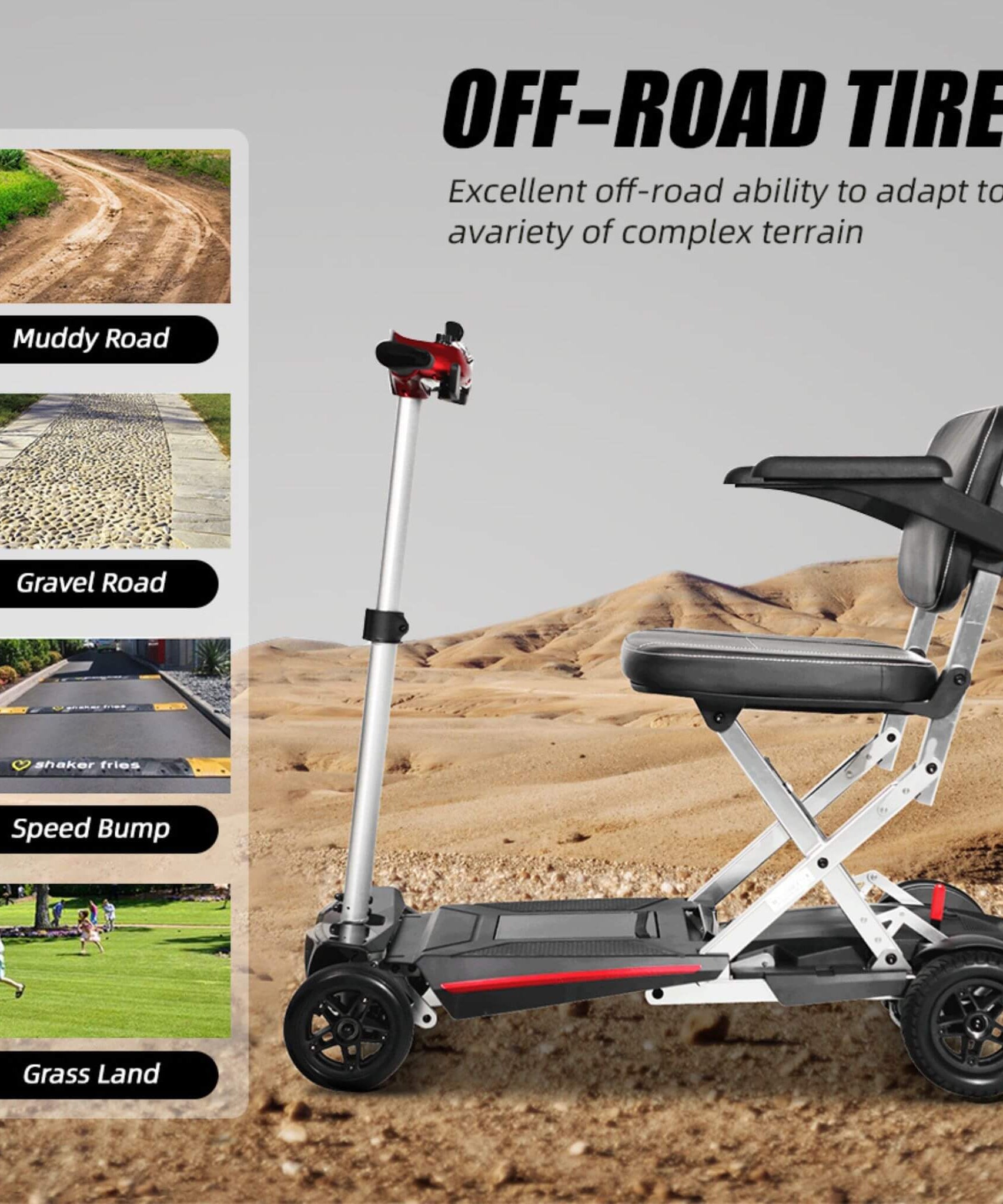Lightweight Powered Folding Mobility Scooter For Adults And Seniors (SAK53214)