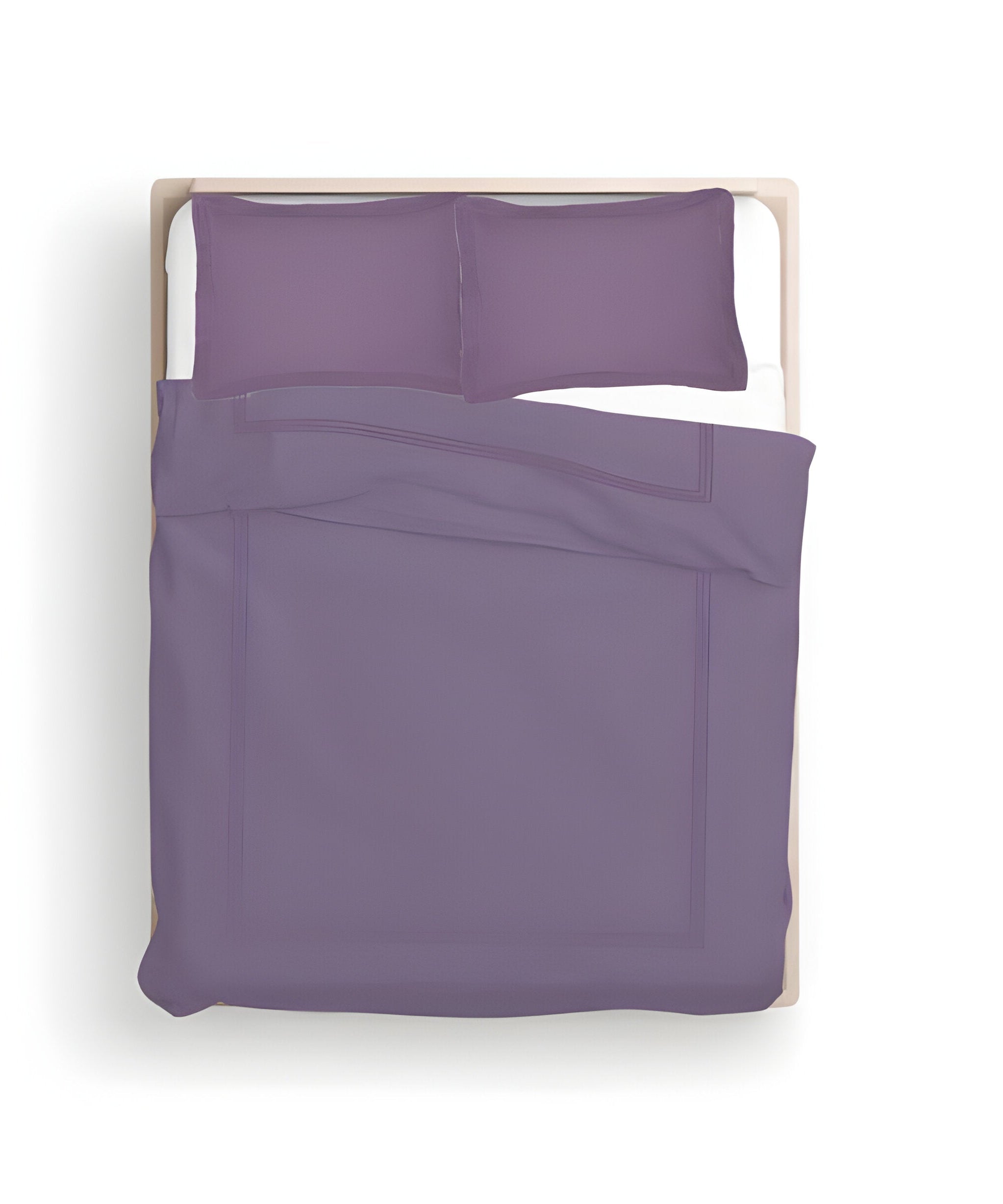 400TC Cotton Luxurious Triple Embroidery Sateen Solid Duvet Cover Set