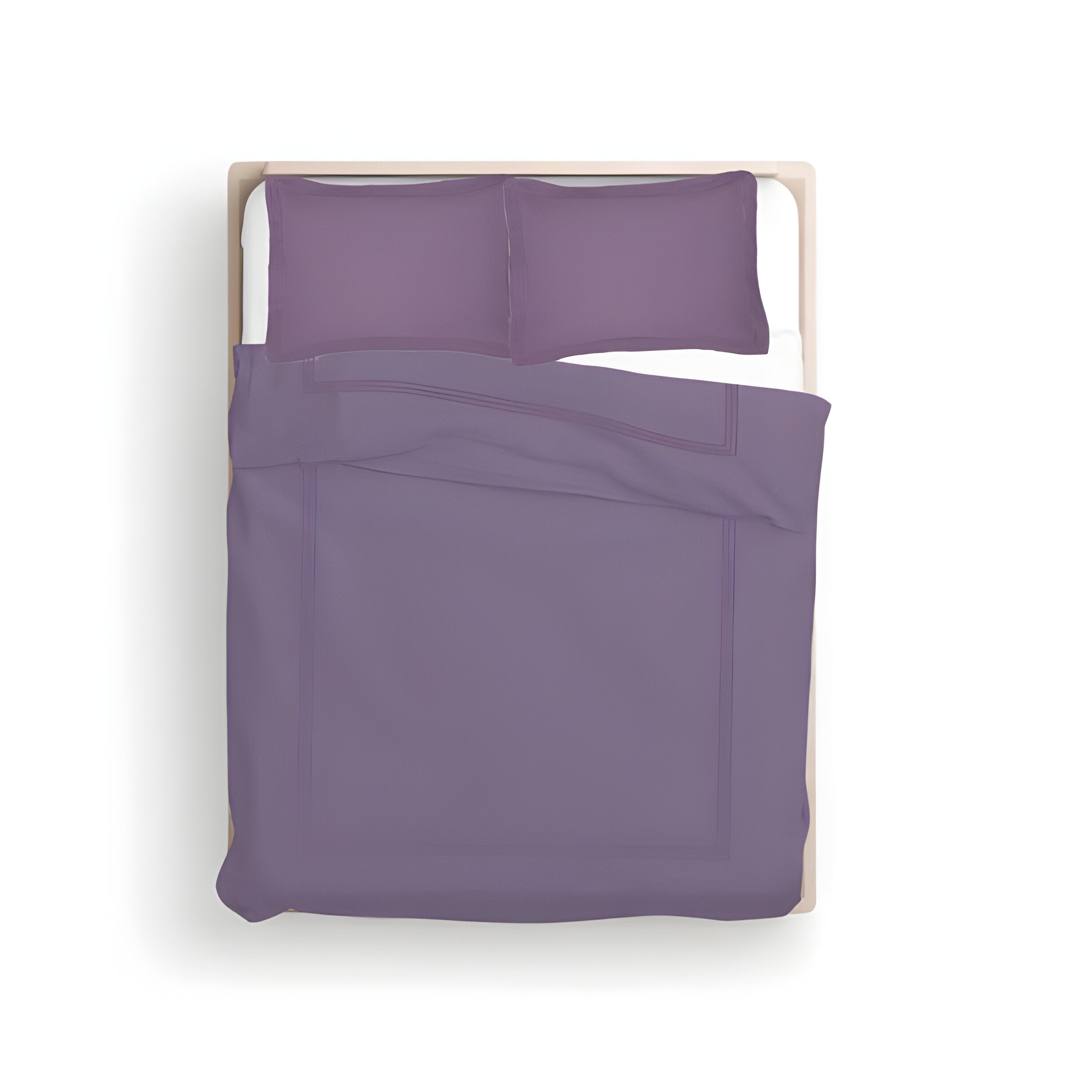 400TC Cotton Luxurious Triple Embroidery Sateen Solid Duvet Cover Set