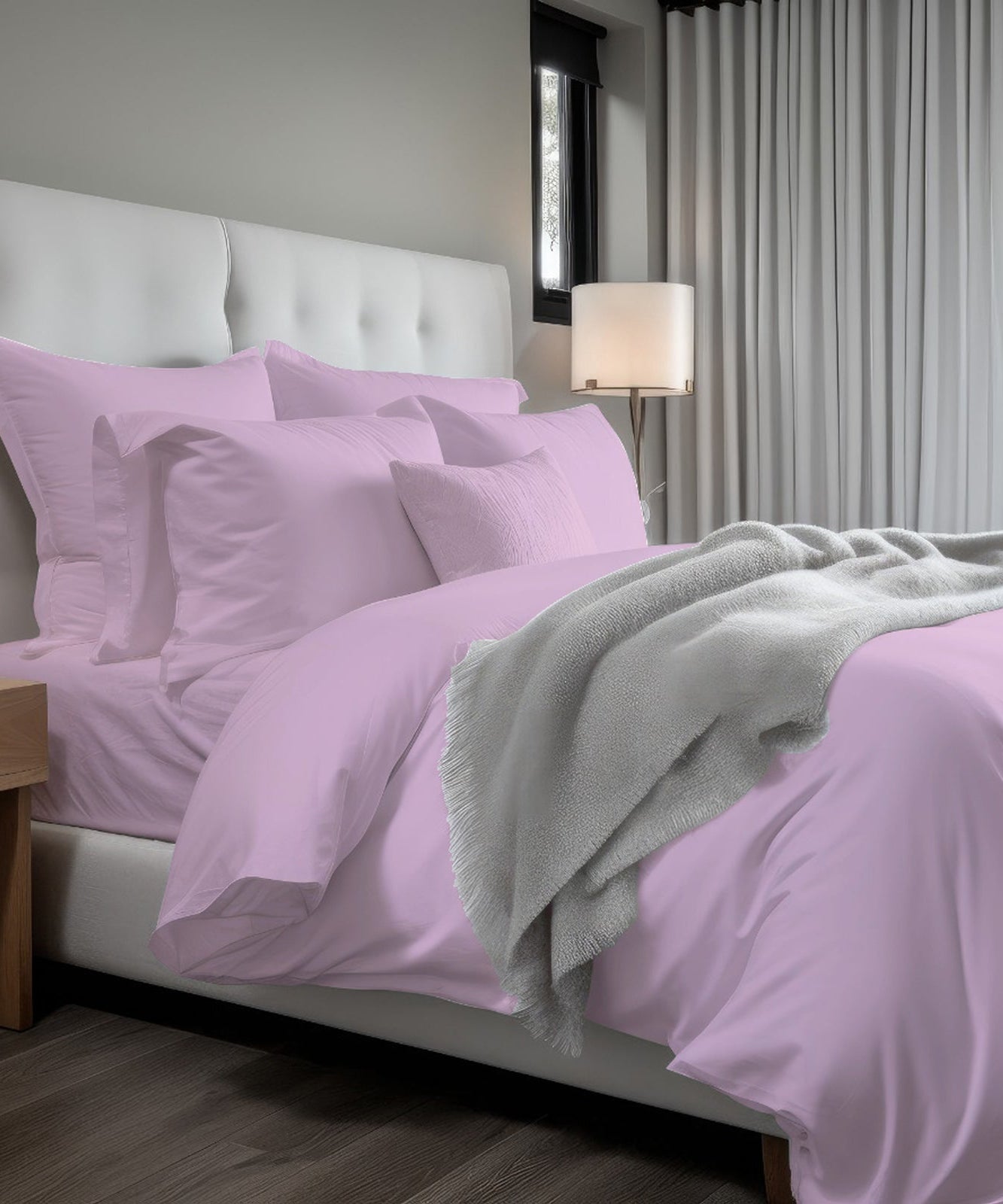 400TC Cotton Sateen Solid Duvet Cover Set