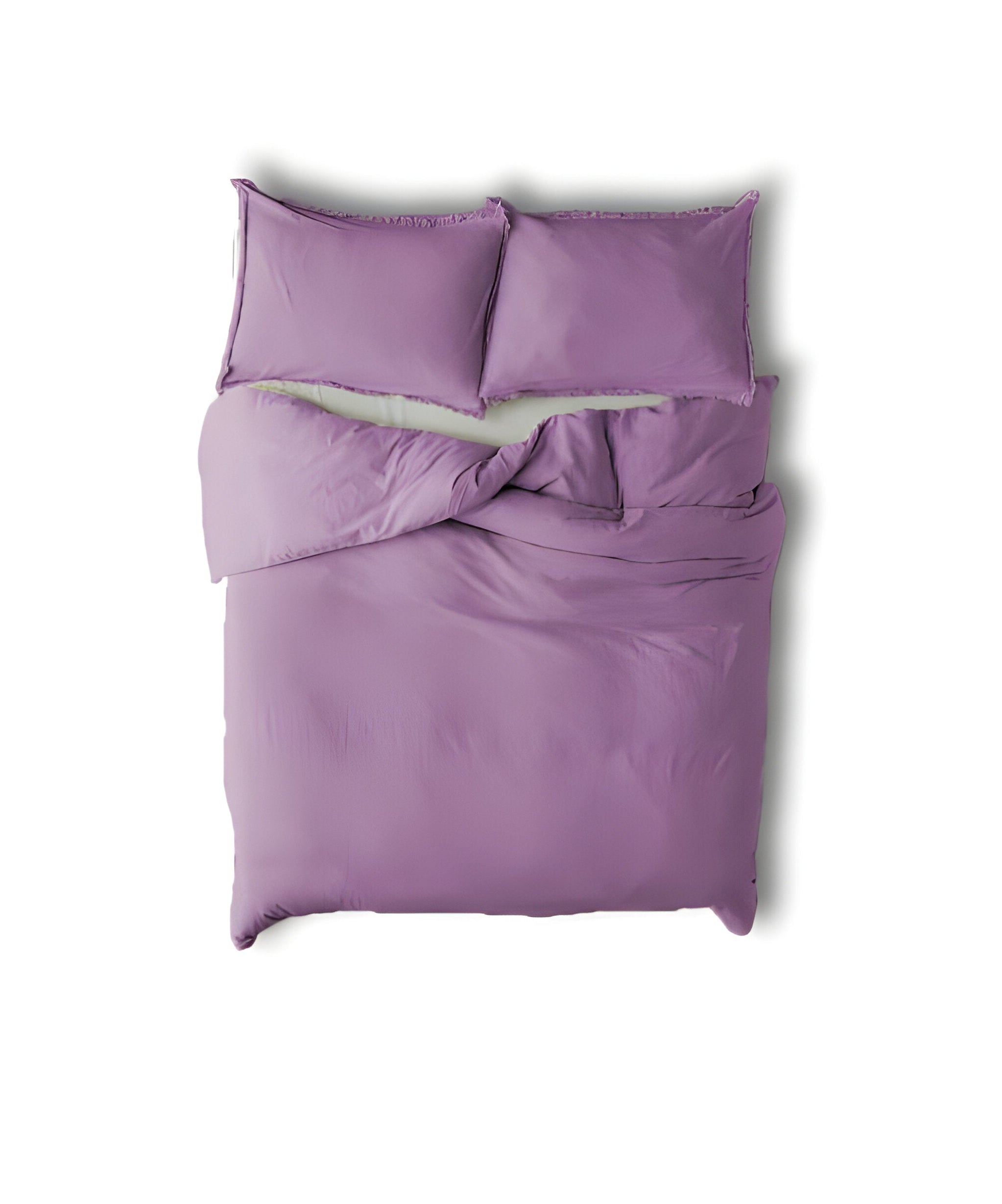 400TC Cotton Sateen Solid Fringe Duvet Cover Set