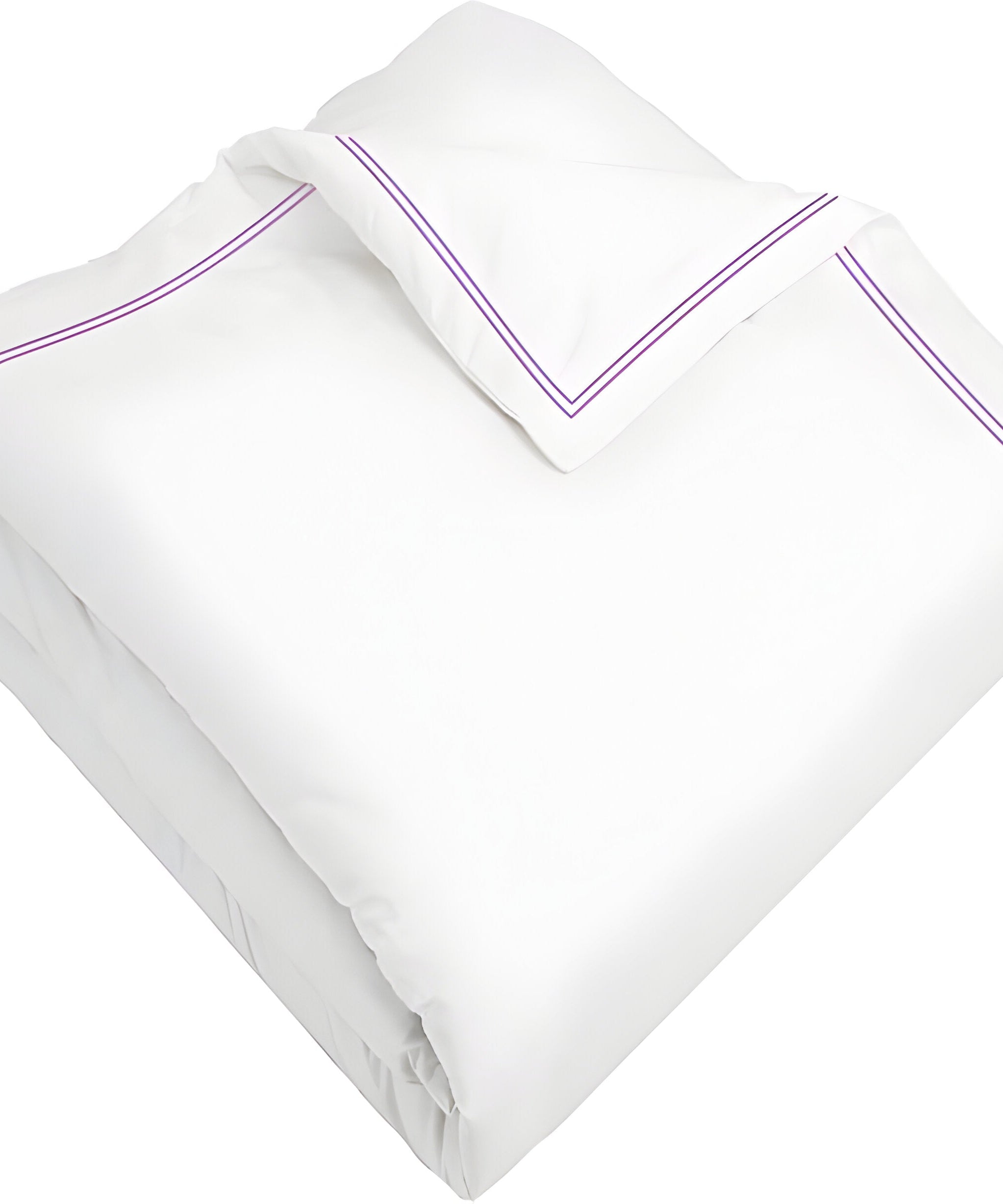 400TC Cotton Double Edge Embroidery Sateen Solid Duvet Cover Set
