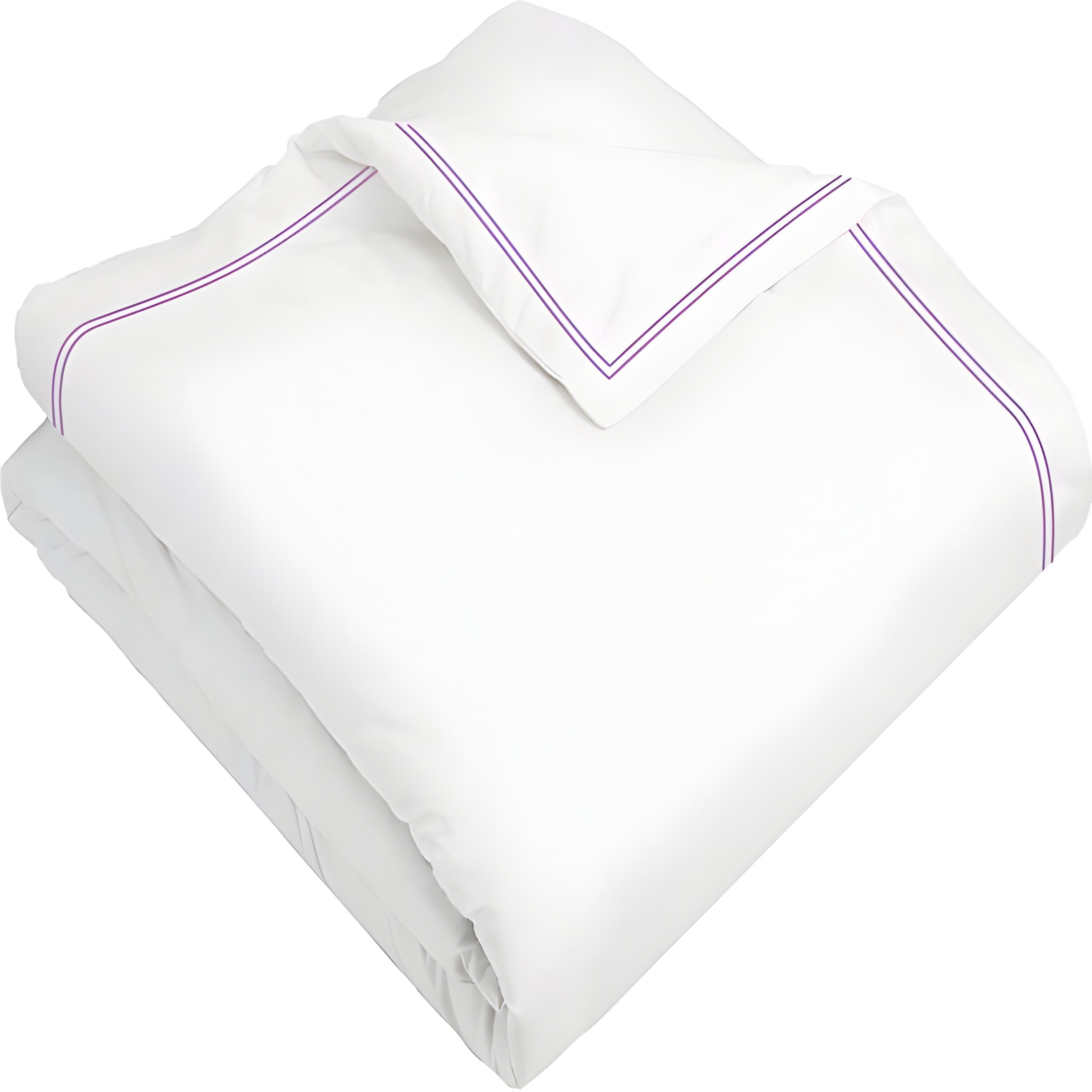 400TC Cotton Double Edge Embroidery Sateen Solid Duvet Cover Set