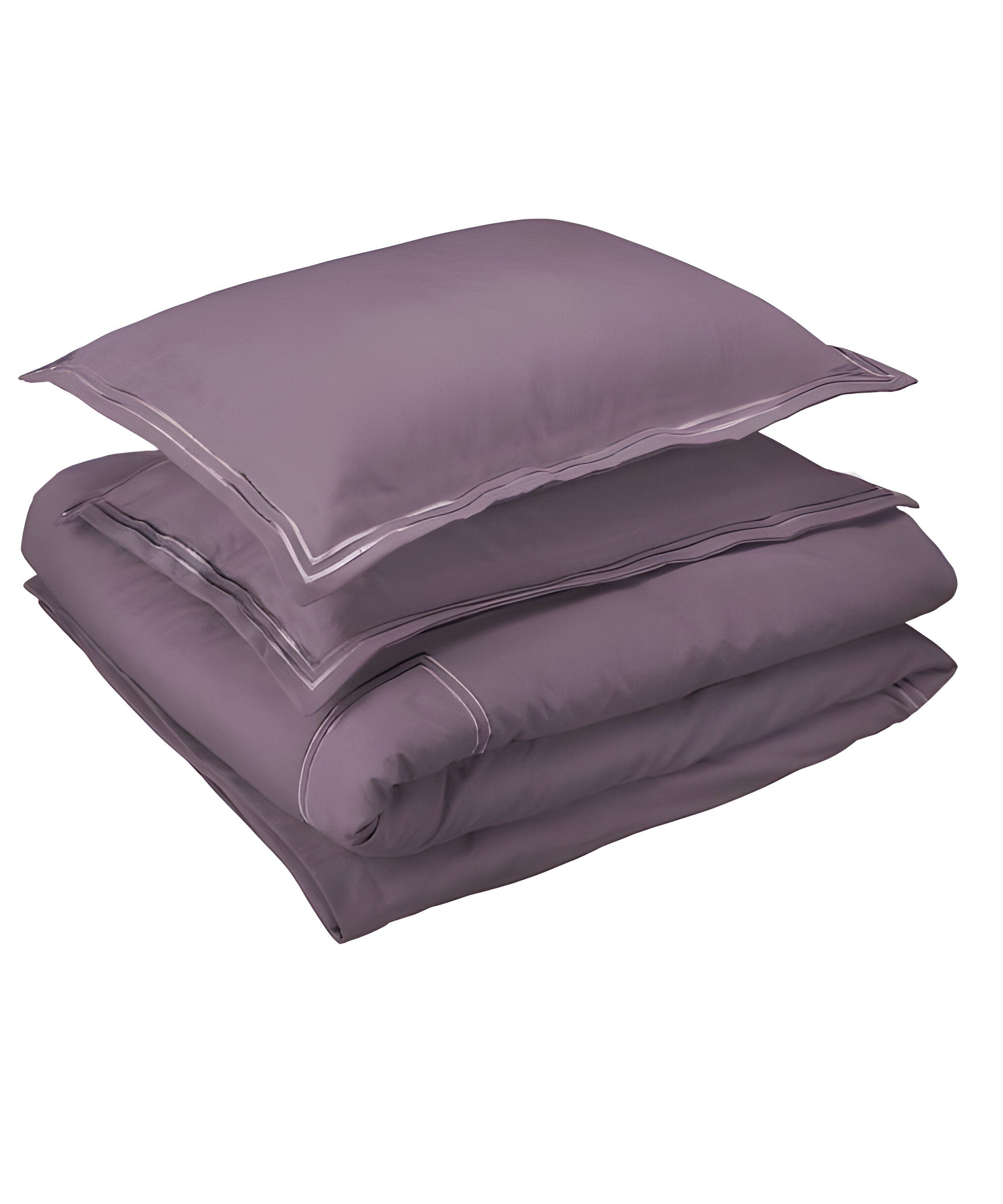 400TC Cotton Luxurious Double Embroidery Sateen Solid Duvet Cover Set