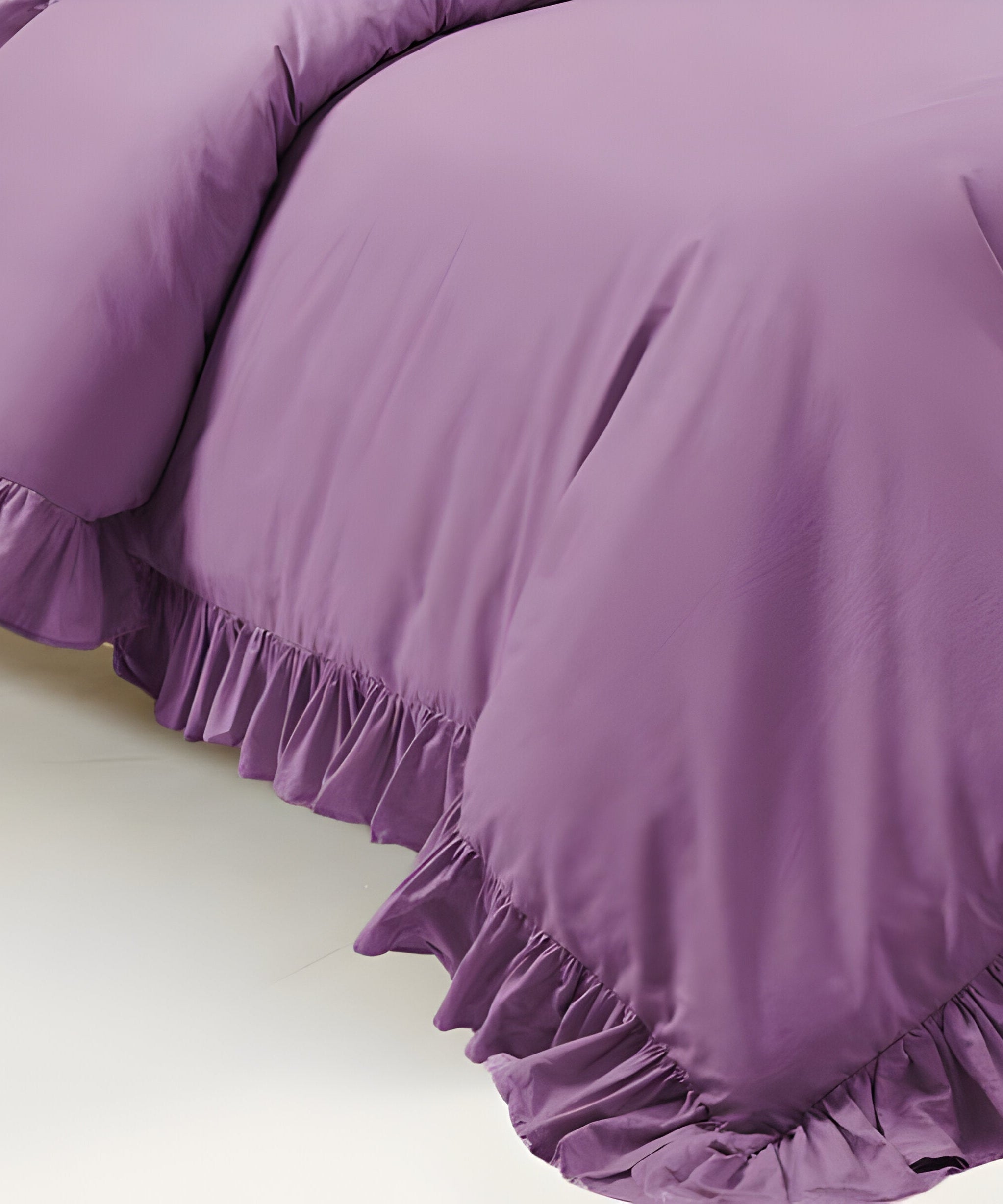 400TC Cotton Sateen Ruffle Duvet Cover Set