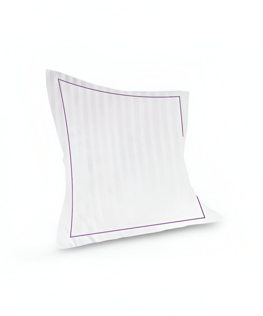 400TC Cotton Single Edge Embroidery Sateen Stripe Duvet Cover Set