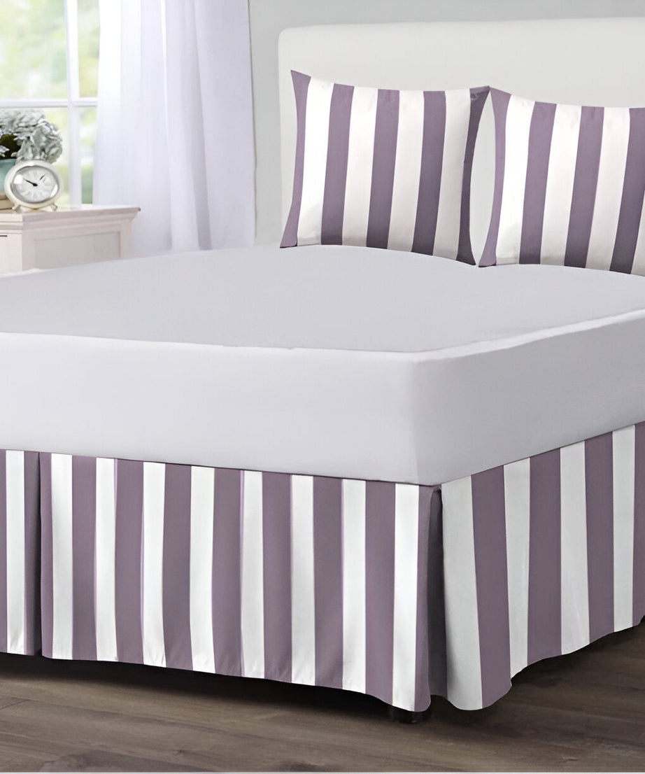 400TC Stripe Border Frame Cotton Sateen Duvet Cover Set