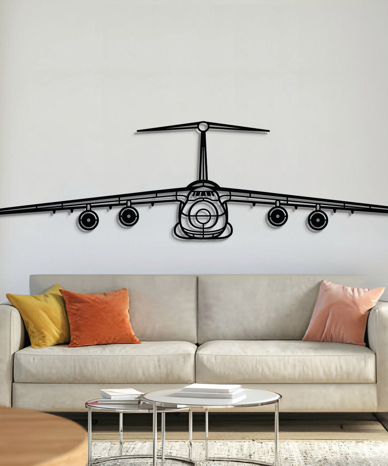 C5 Galaxy Front Metallflugzeug Wandkunst - NCP0037