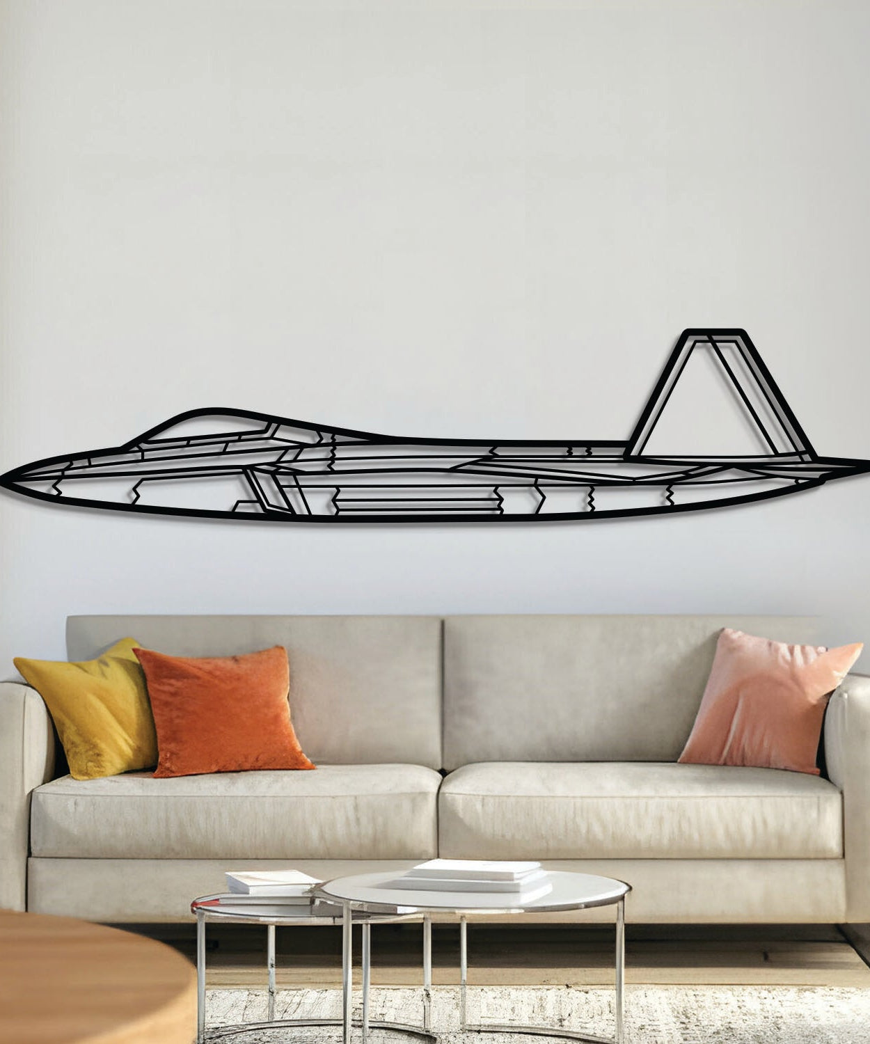 F-22 Raptor Metallflugzeug Wandkunst - NCP0222