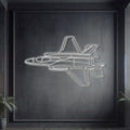 F-35A Lightning II Angle Metal Neon Aircraft Wall Art - NCN0042