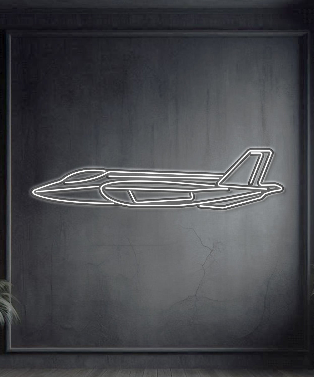 F35A Lightning II Metall Neon Flugzeug Wandkunst - NCN0041