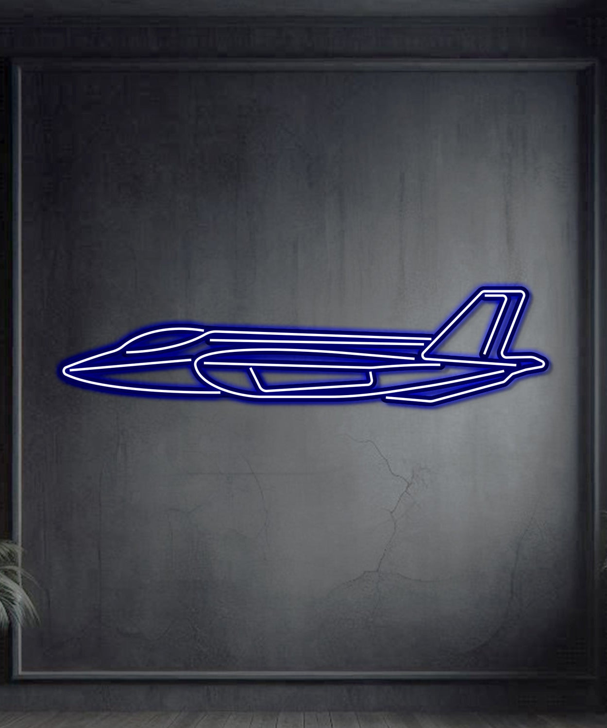 F35A Lightning II Metall Neon Flugzeug Wandkunst - NCN0041