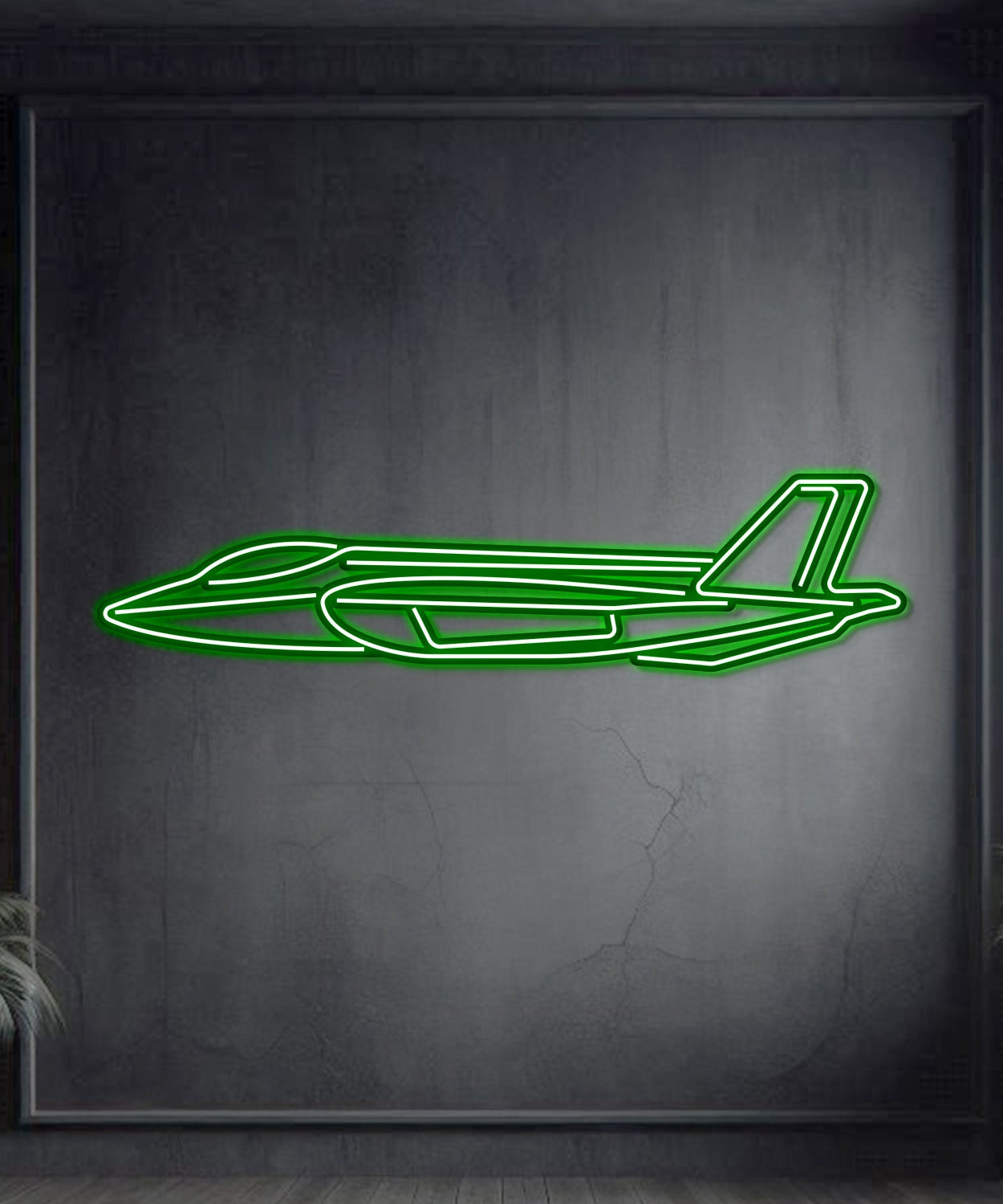 F35A Lightning II Metall Neon Flugzeug Wandkunst - NCN0041