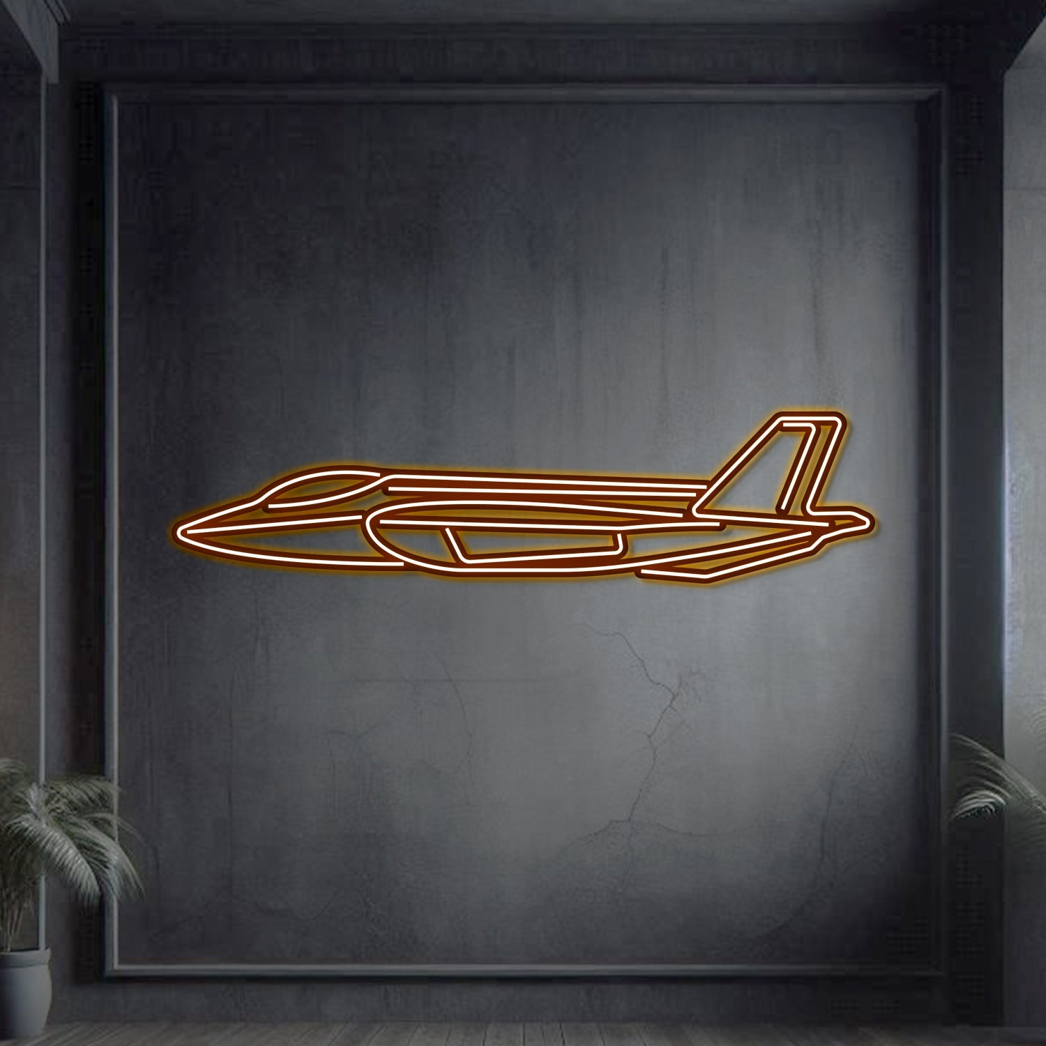 F35A Lightning II Metall Neon Flugzeug Wandkunst - NCN0041