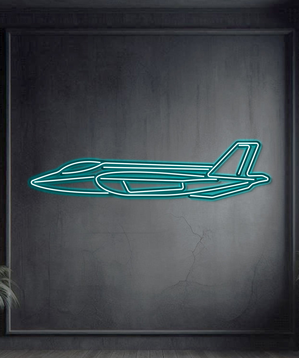 F35A Lightning II Metall Neon Flugzeug Wandkunst - NCN0041